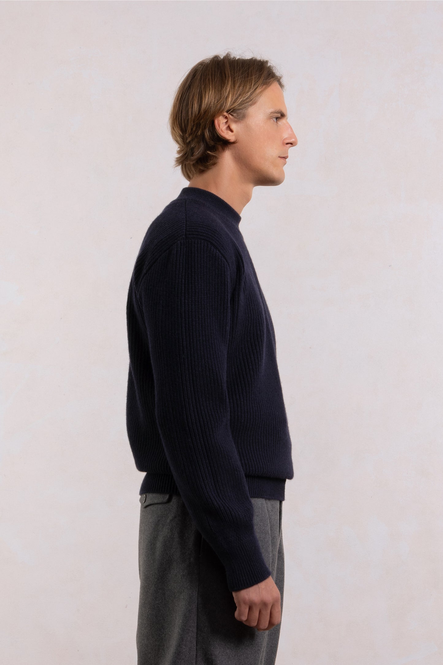 Lambswool Deck Sweater - Navy