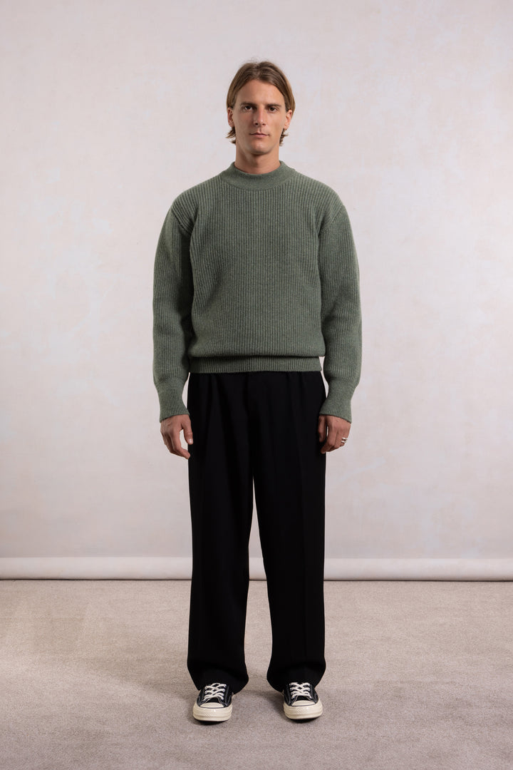 Lambswool Deck Sweater - Sage