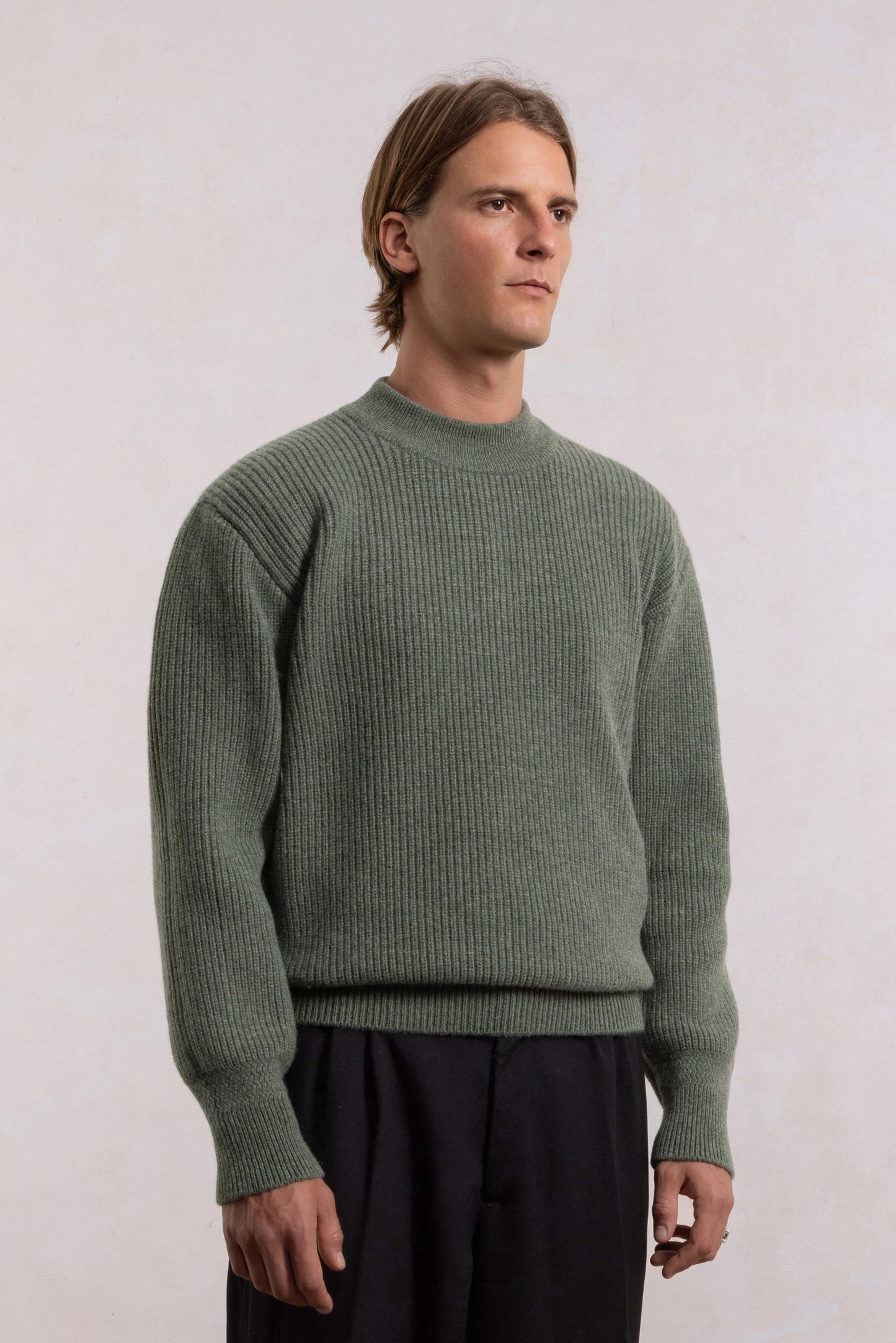 Lambswool Deck Sweater - Sage