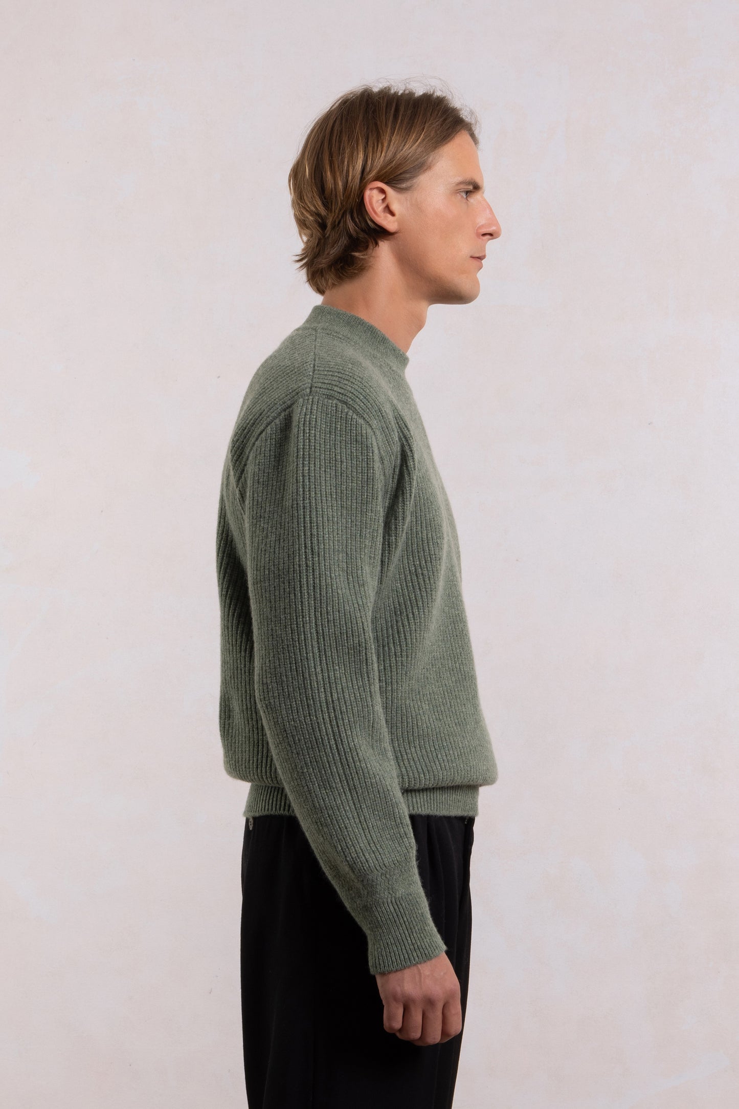 Lambswool Deck Sweater - Sage