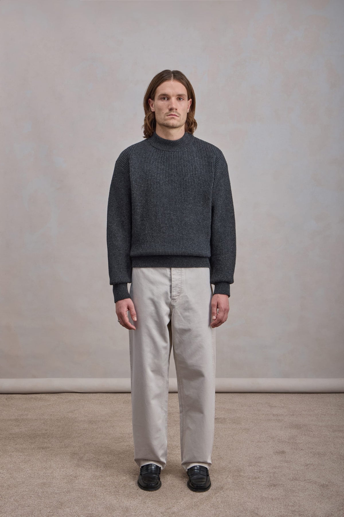 Deck Sweater - Lambswool Charcoal