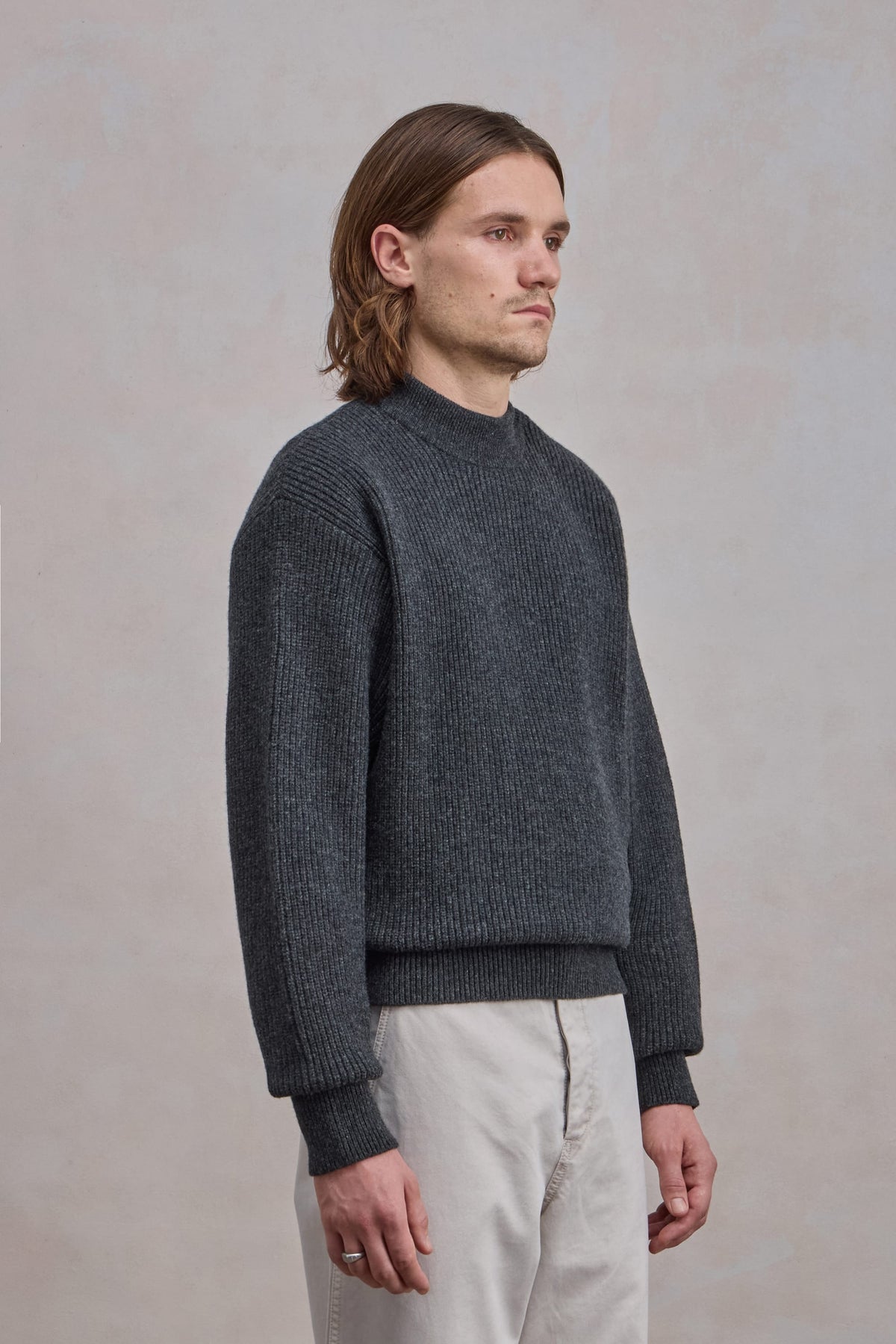 Deck Sweater - Lambswool Charcoal