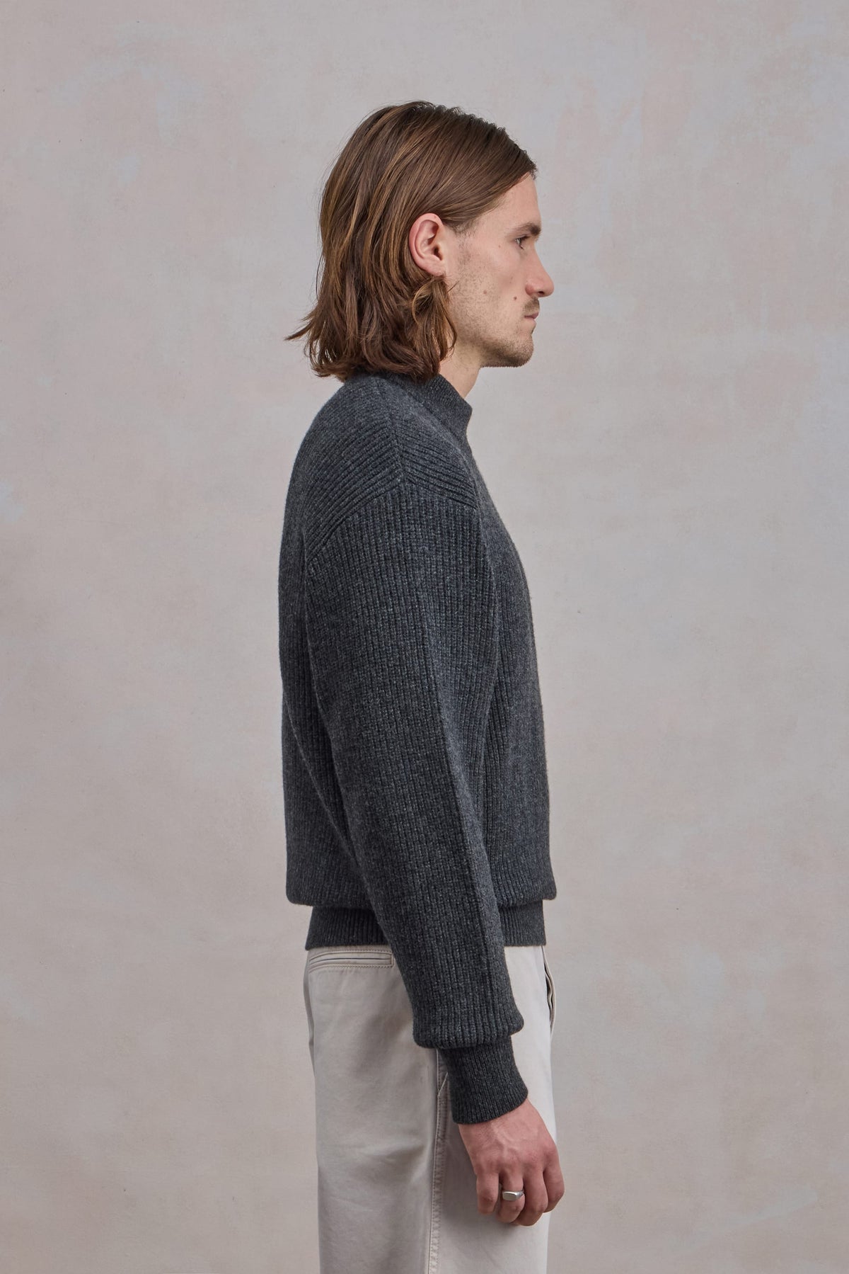 Deck Sweater - Lambswool Charcoal