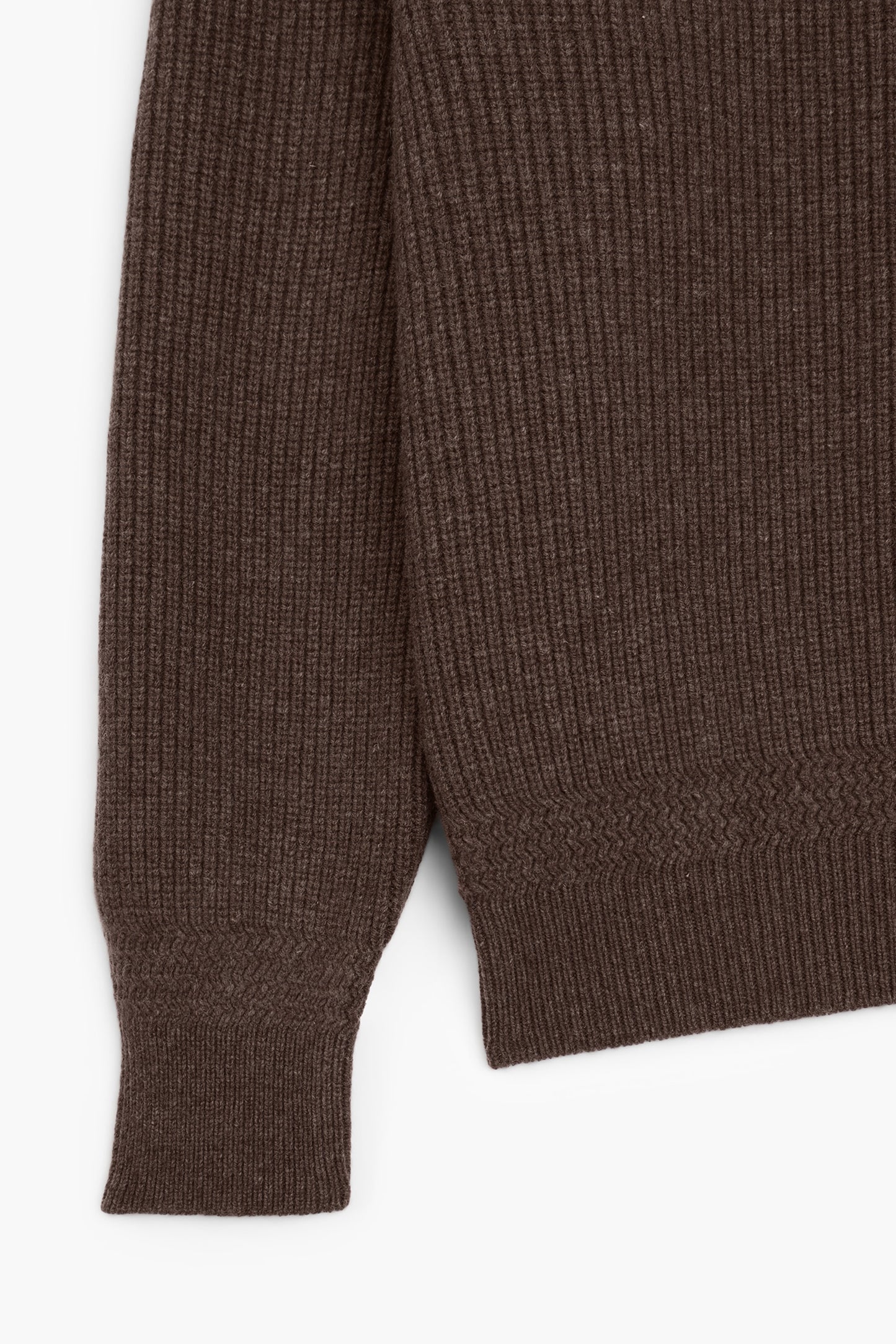 Deck Sweater en laine d'agneau - Marron