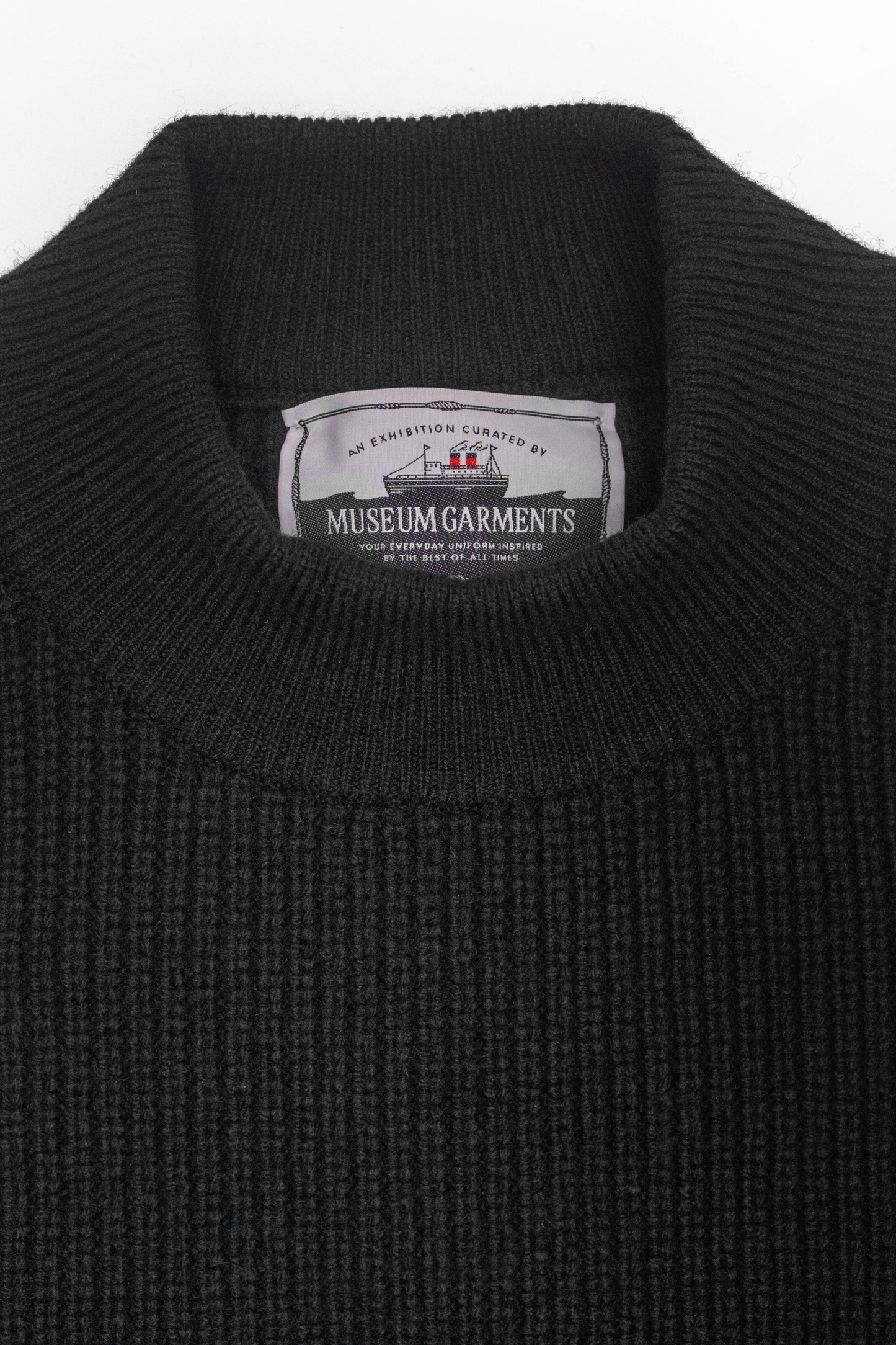 Lambswool deck sweater Black