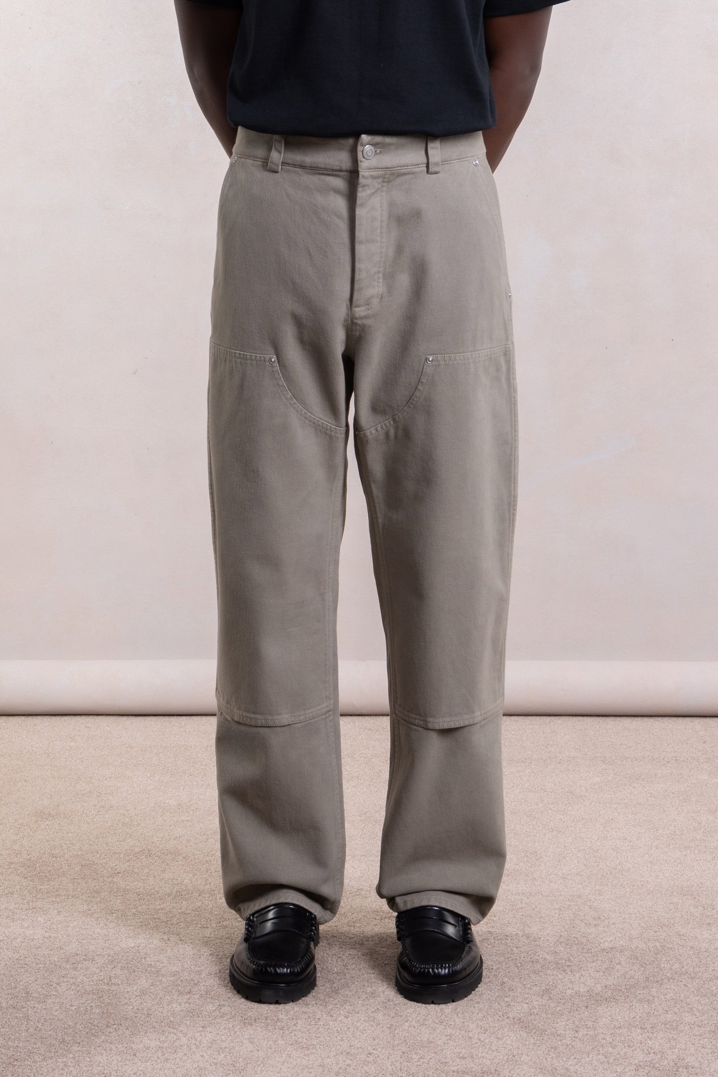 Soft Double Knee Pant - Twill de coton 'Peached' Sauge