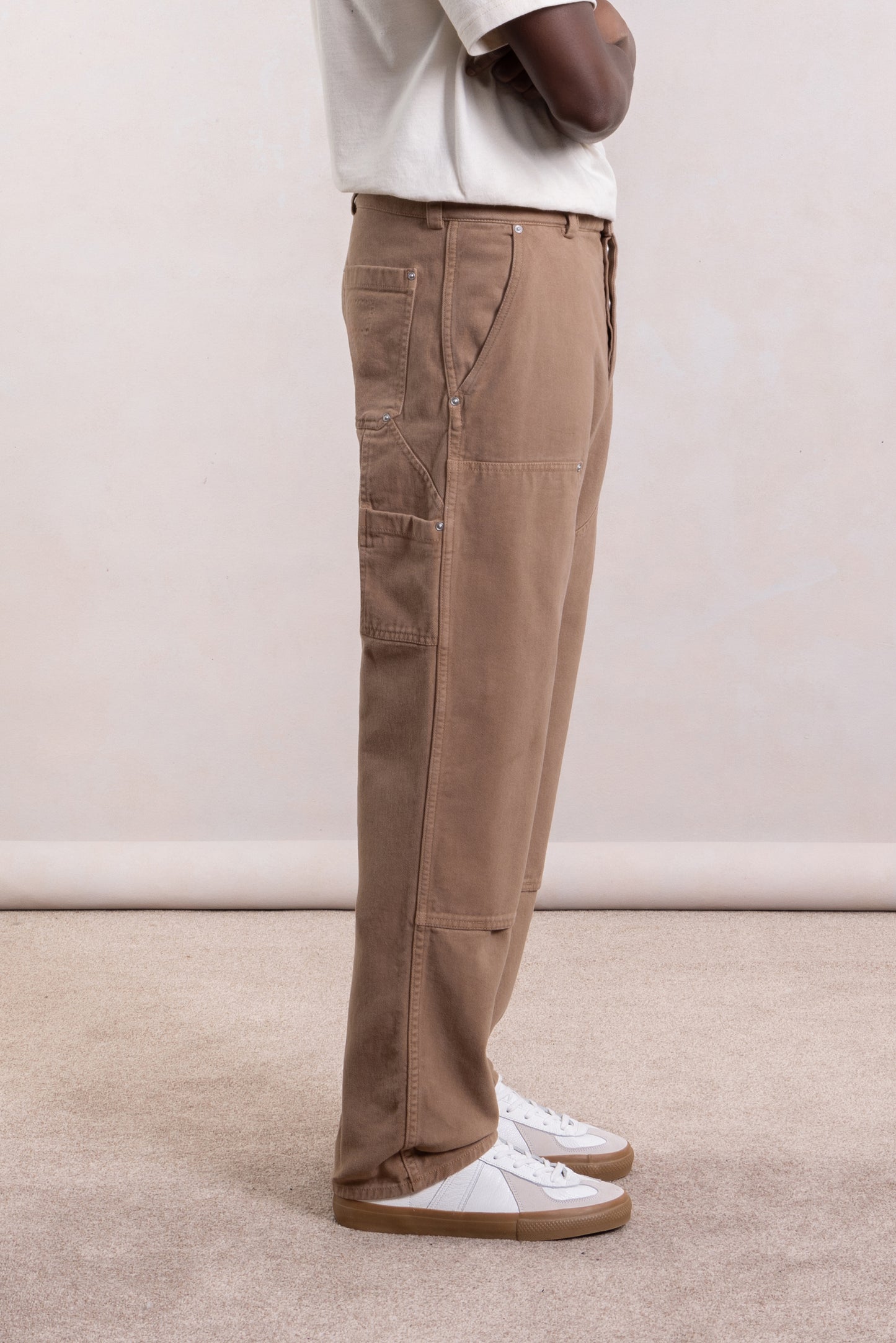 Soft Double Knee Pant - Twill de coton 'Peached' Tobacco