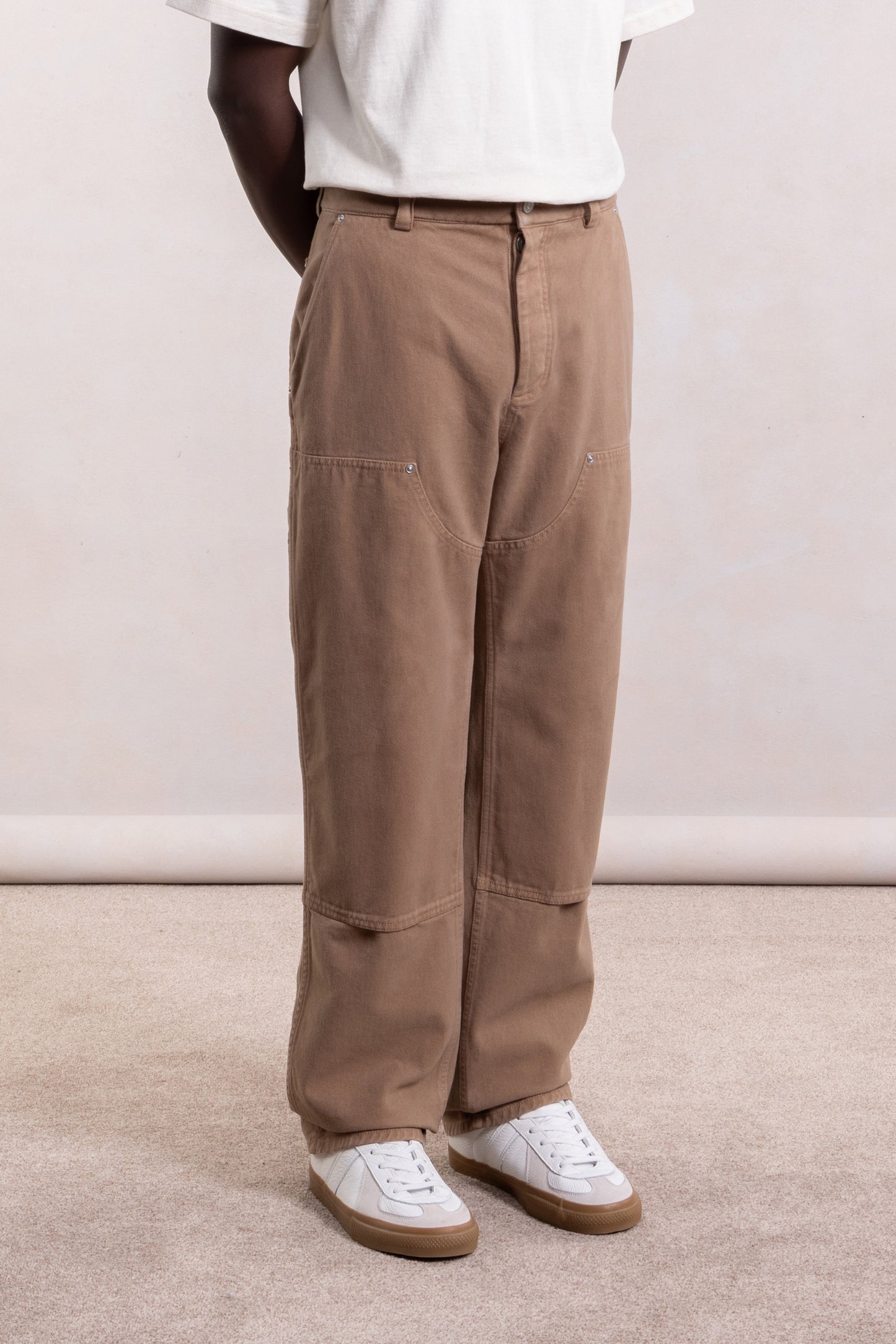 Soft Double Knee Pant - Twill de coton 'Peached' Tobacco