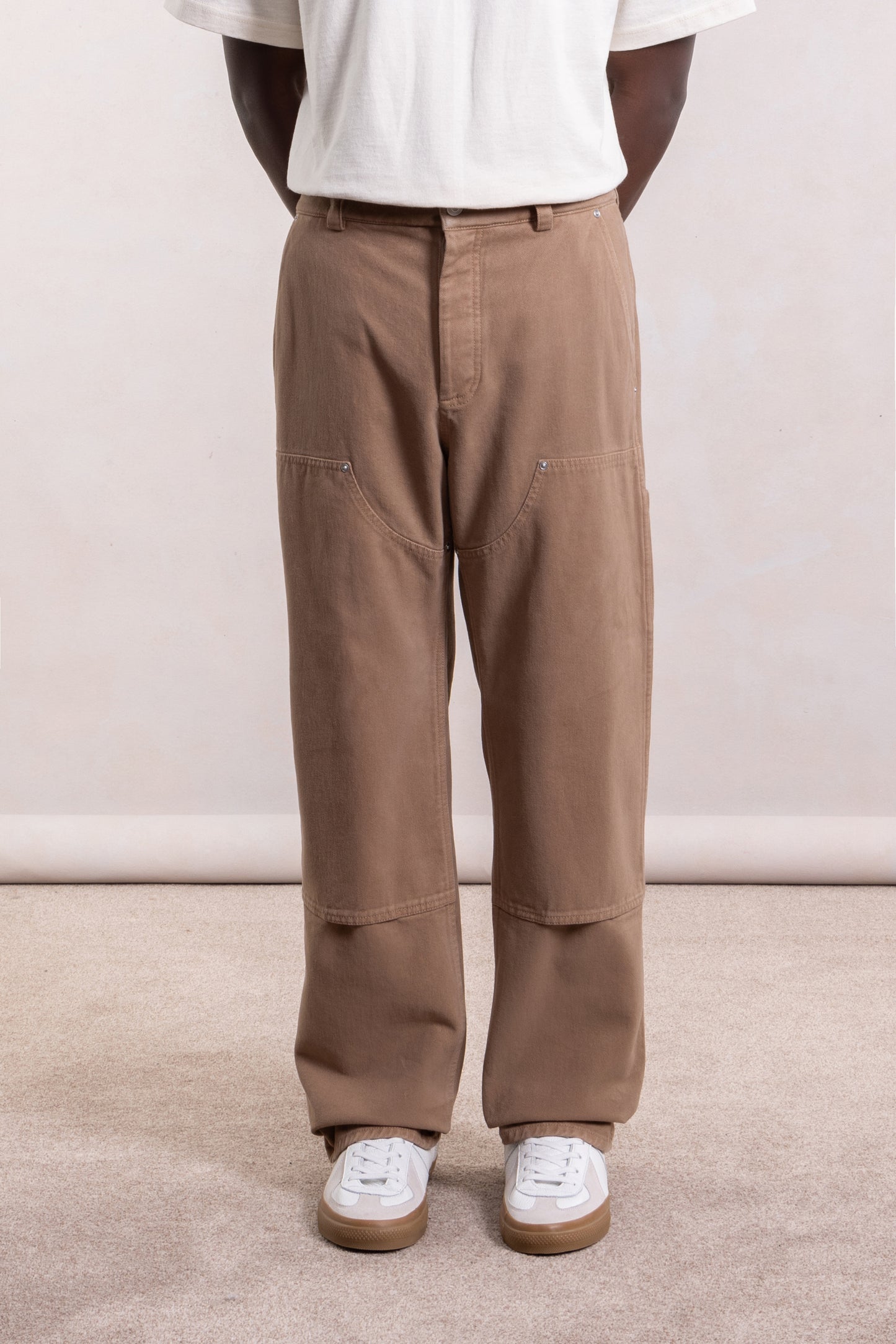 Soft Double Knee Pant - Twill de coton 'Peached' Tobacco