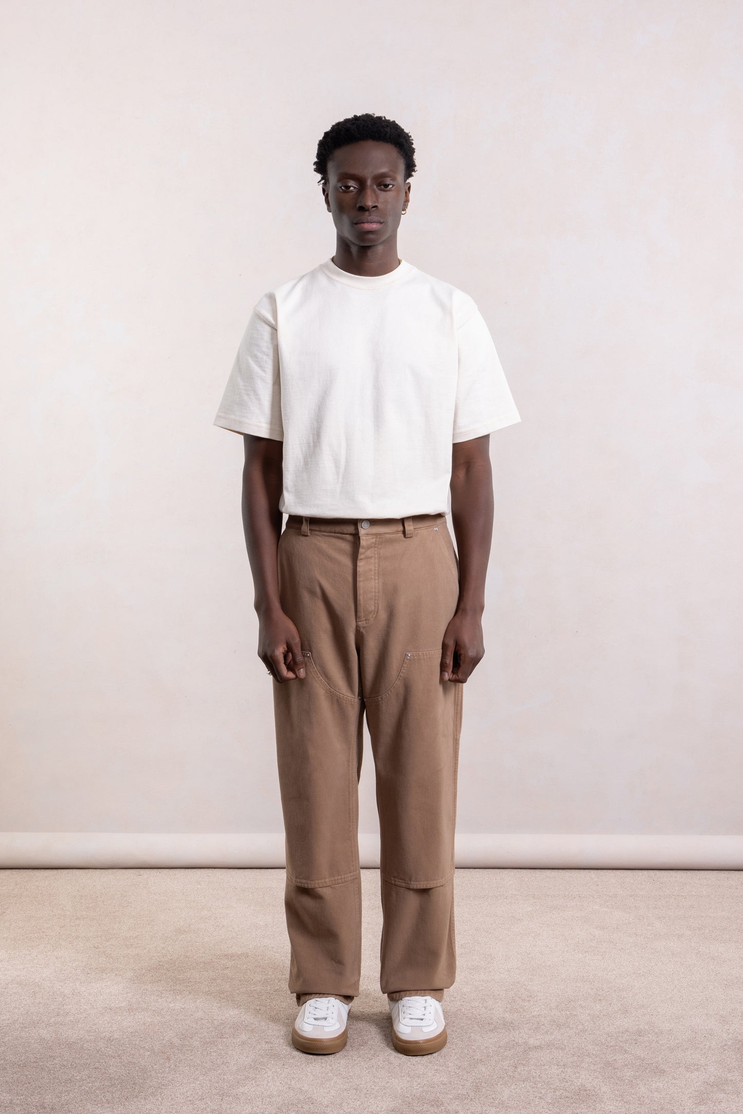 Soft Double Knee Pant - Twill de coton 'Peached' Tobacco