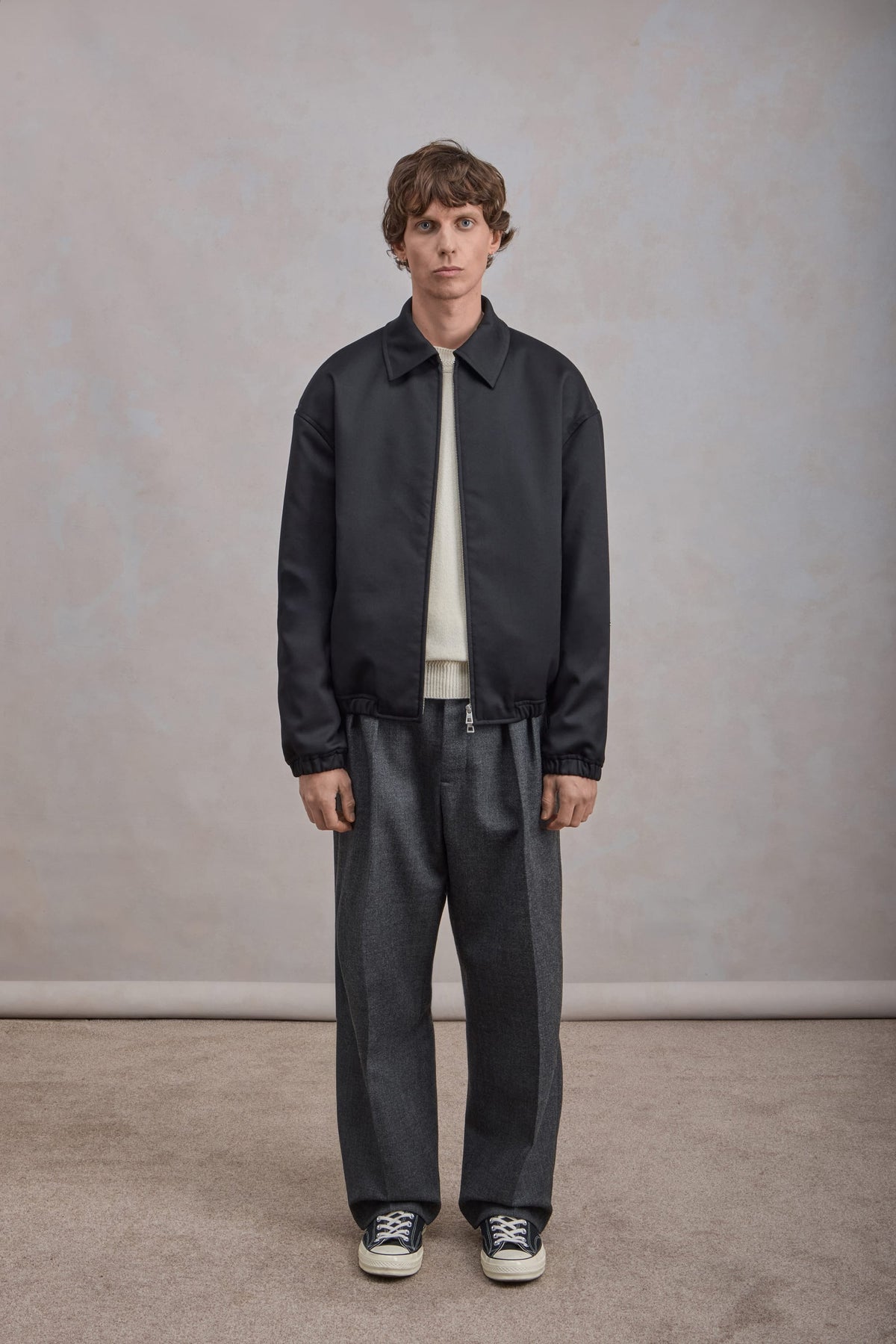 Exhibition Jacket - Wool gabardine Black