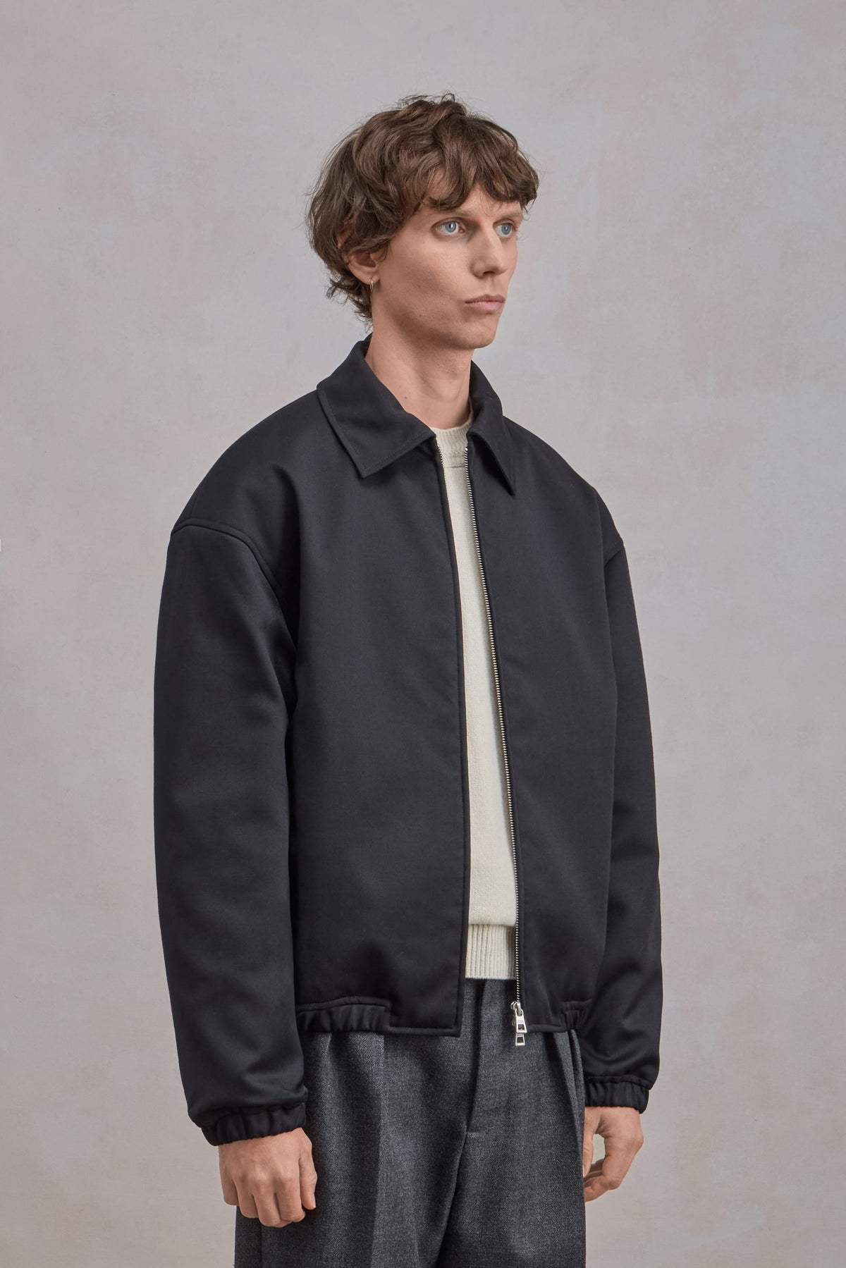 Exhibition Jacket - Wool gabardine Black