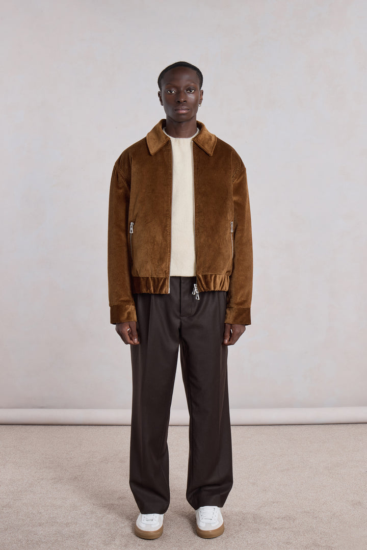 Exhibition Padded Jacket - Velours côtelé Marron
