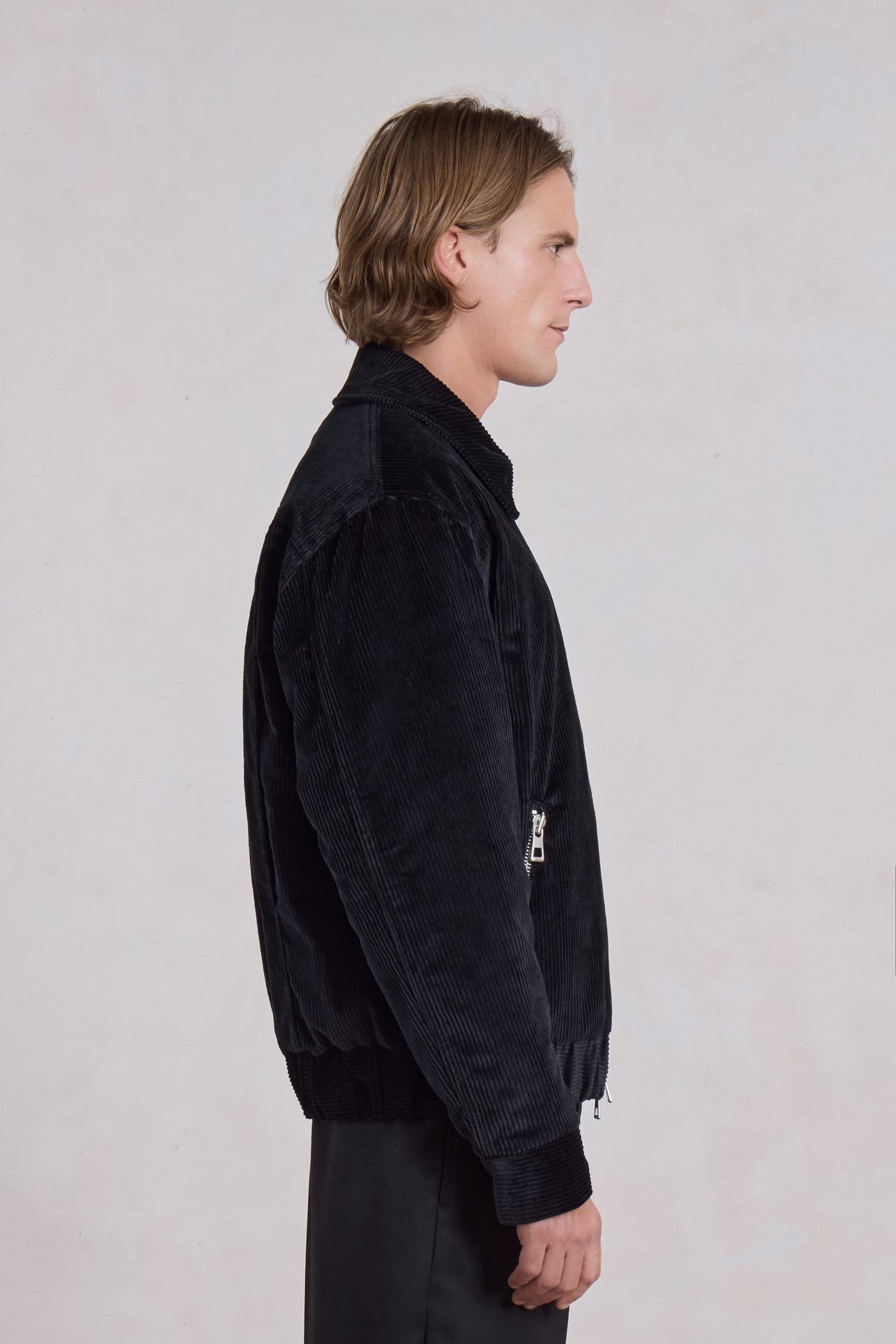 Exhibition Padded Jacket - Velours côtelé Noir