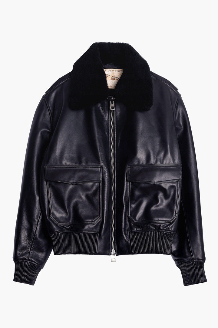 Flight Jacket en Cuir - Noir