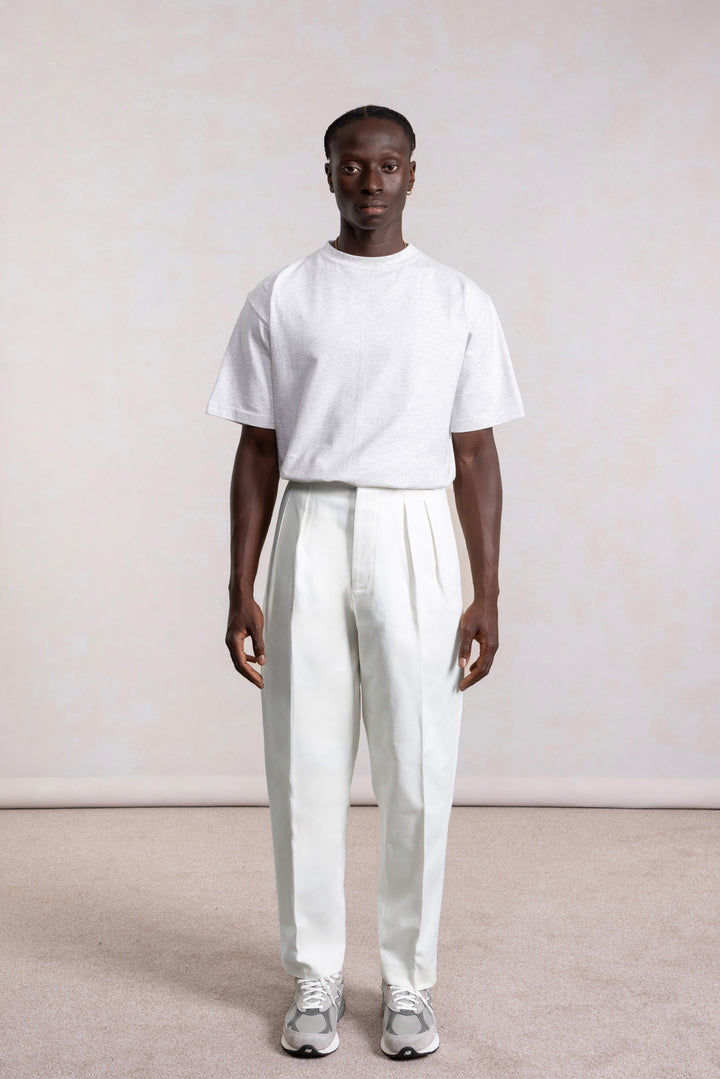 French Military Pants - White Cotton