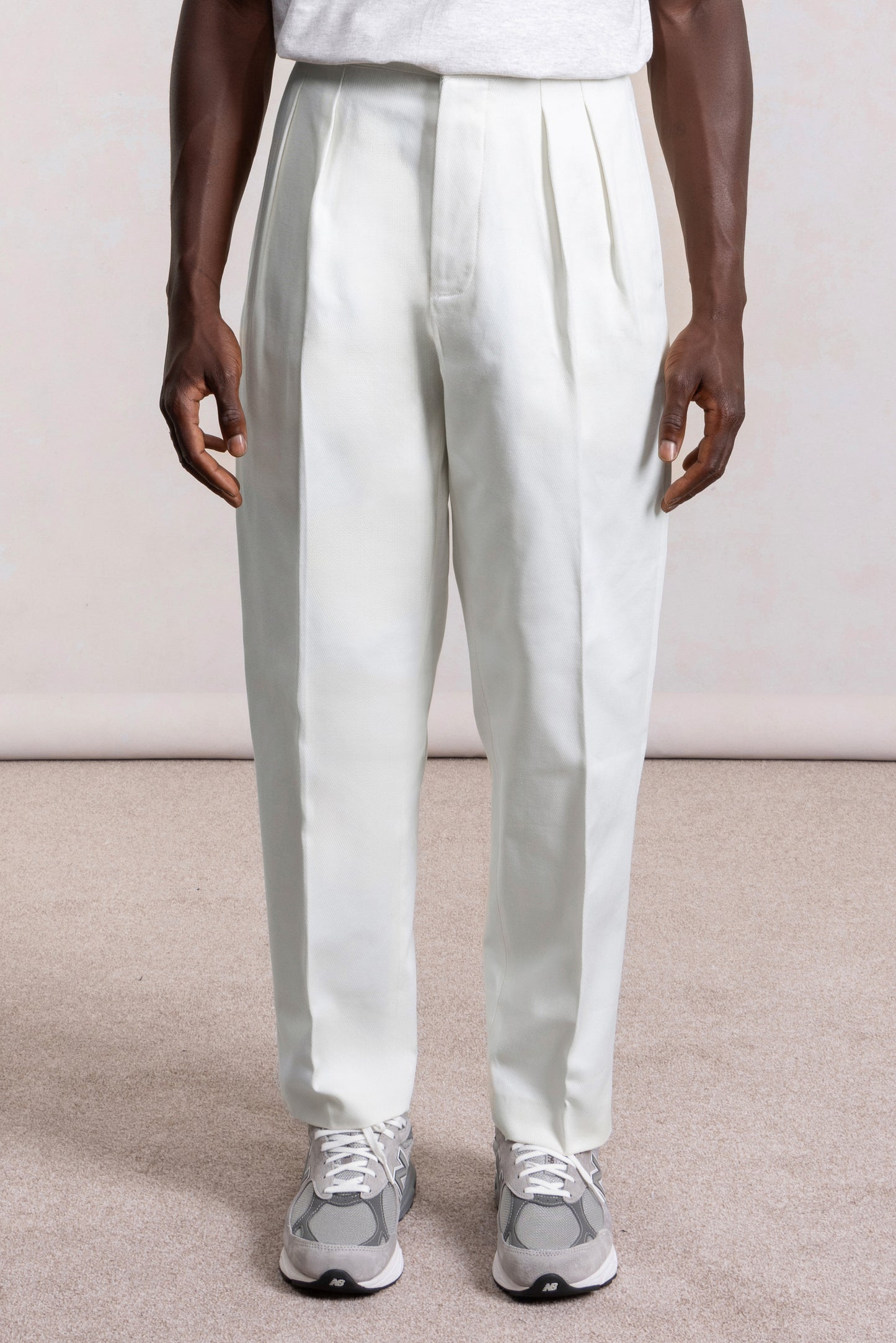 French Military Pants - White Cotton