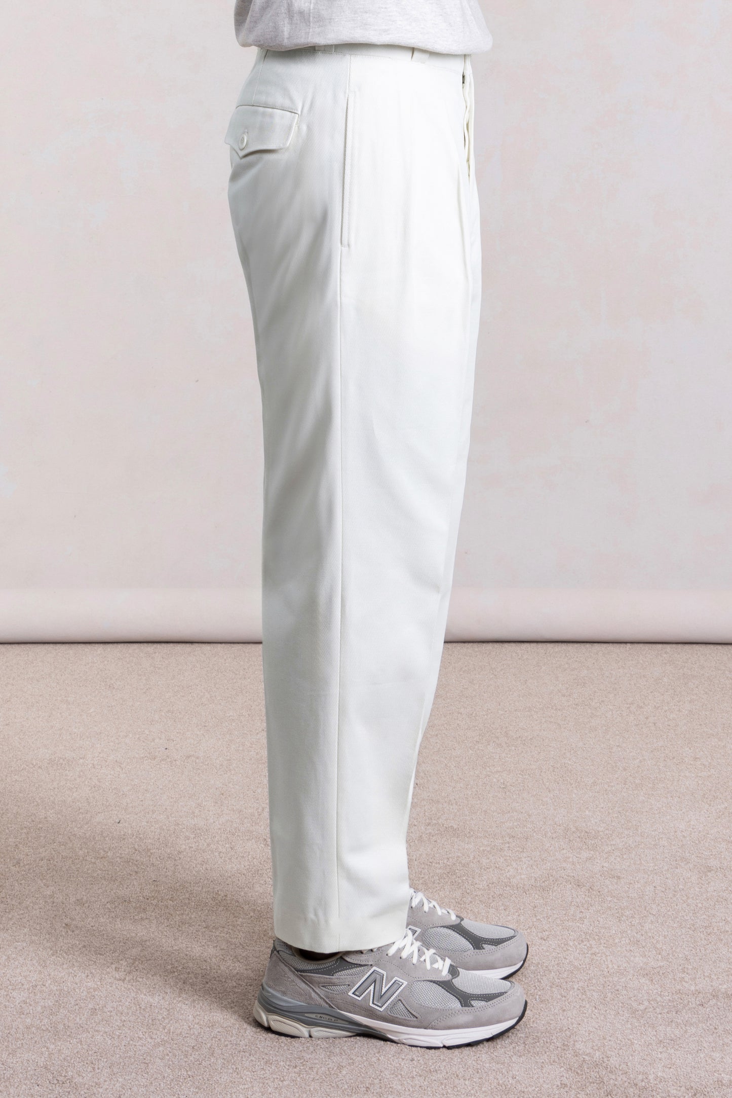 French Military Pants - White Cotton