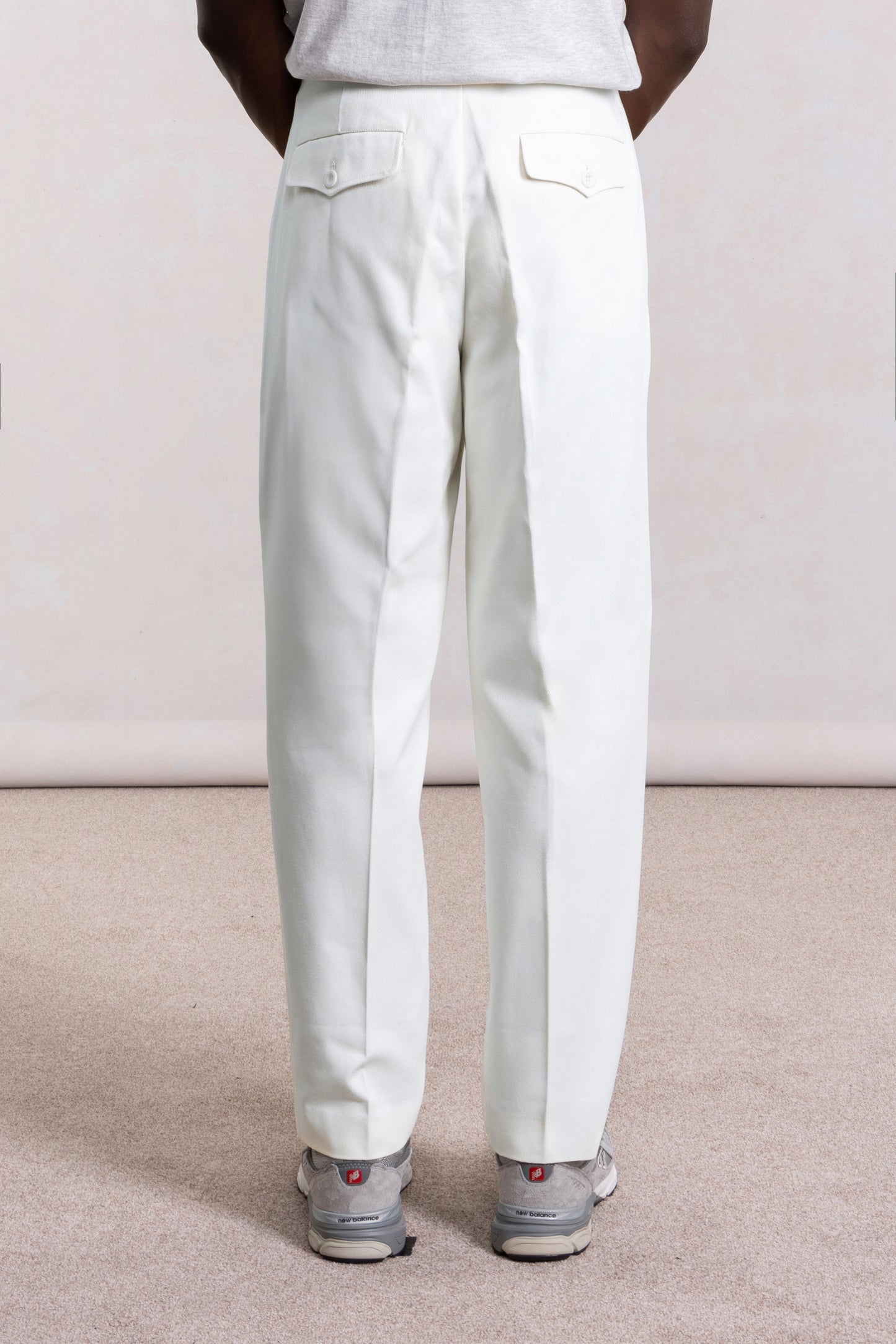 French Military Pants - White Cotton