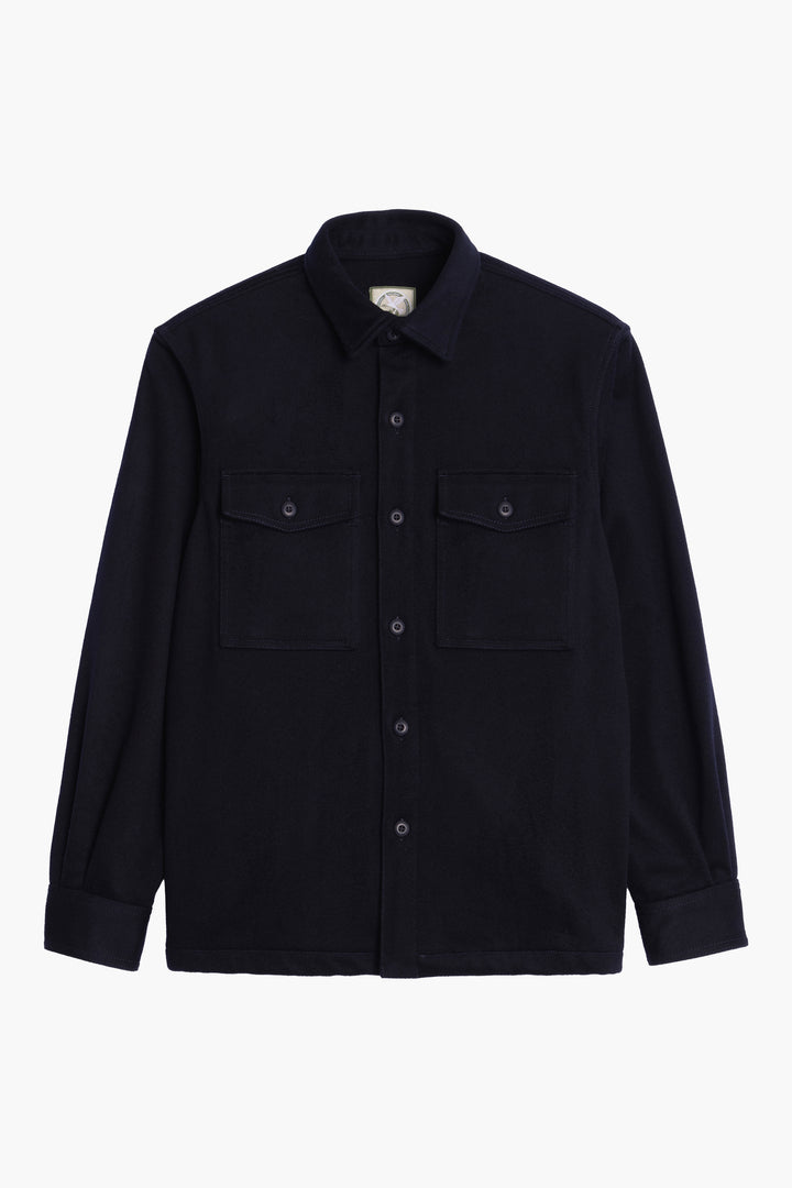 Military Field Jacket - Navy Blue Wool