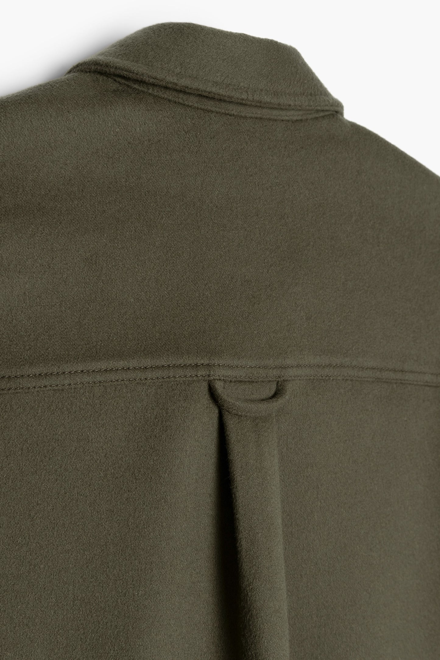 Military Field Jacket - Dark Green Wool-Cashmere