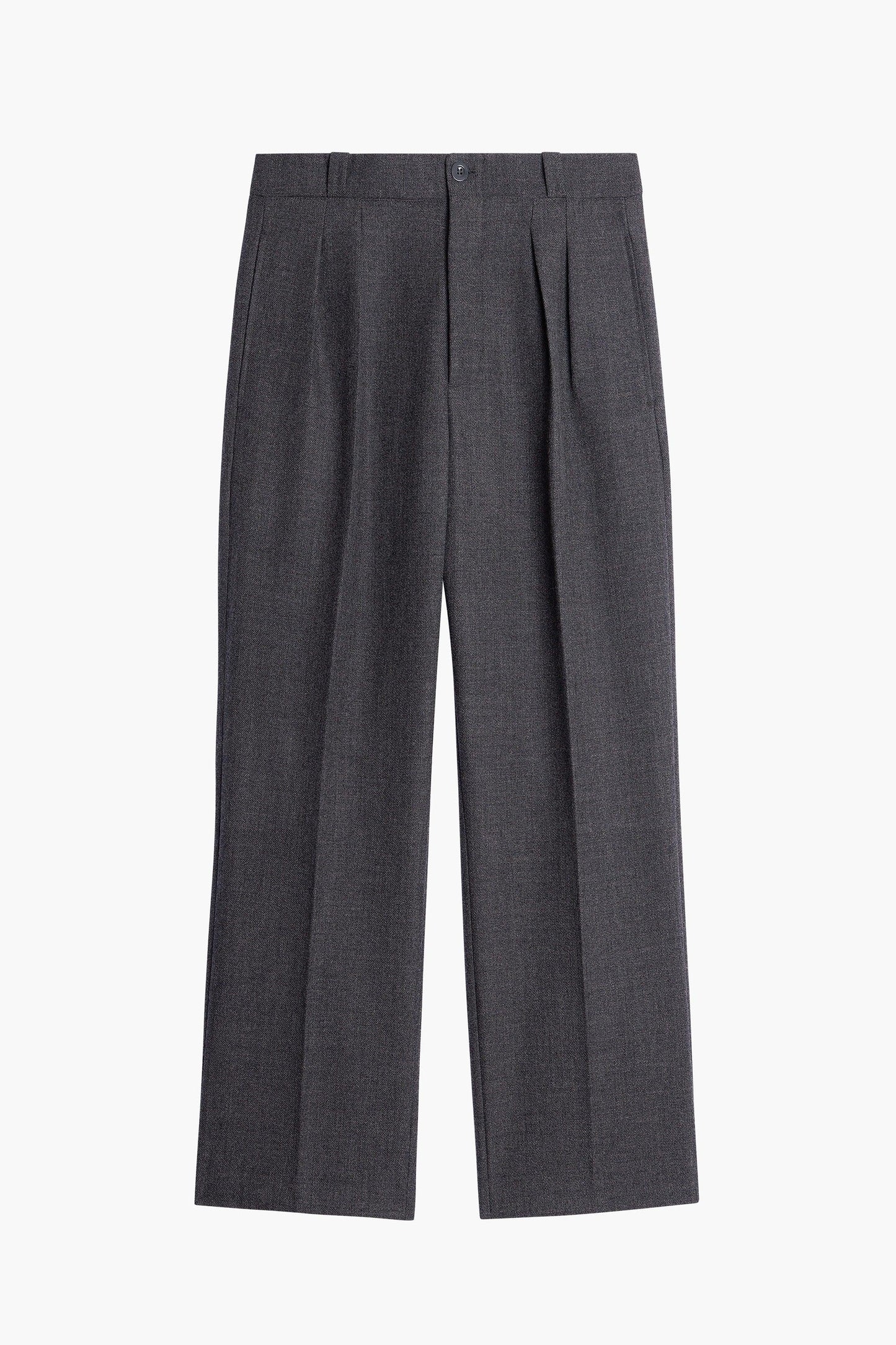 Pantalon French Military - Laine Gris Anthracite chiné