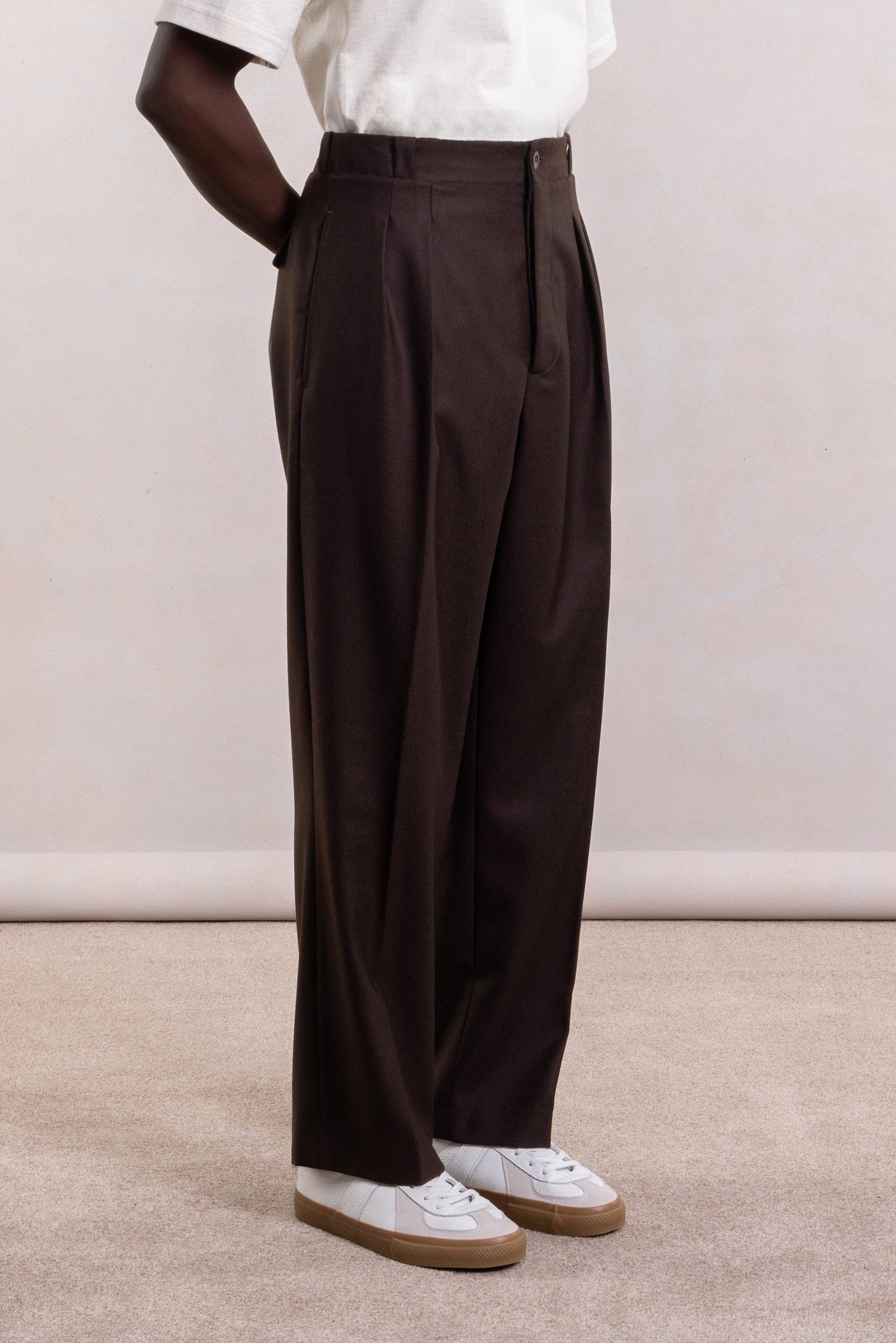 Pantalon French Military - Laine Marron