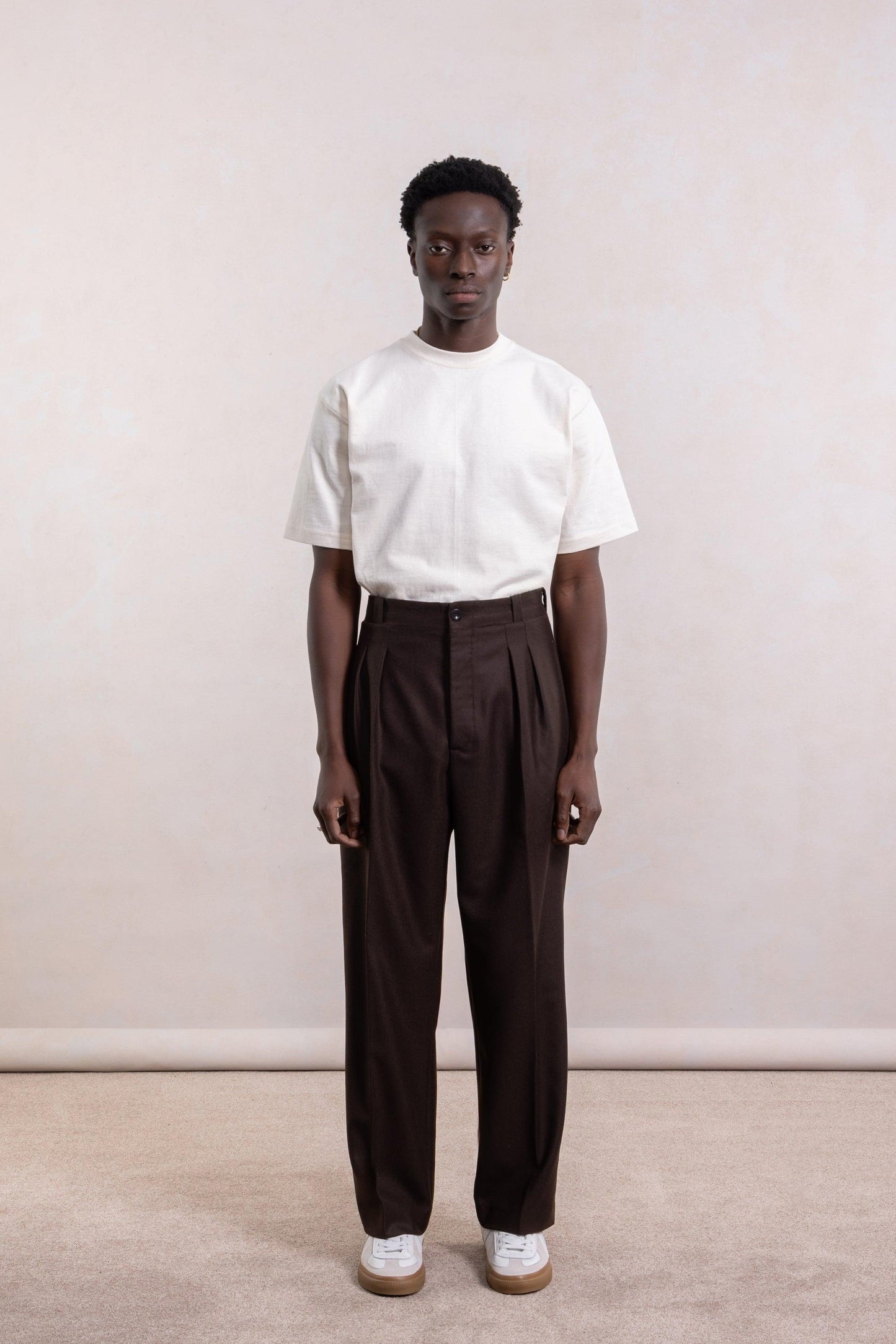 Pantalon French Military - Laine Marron