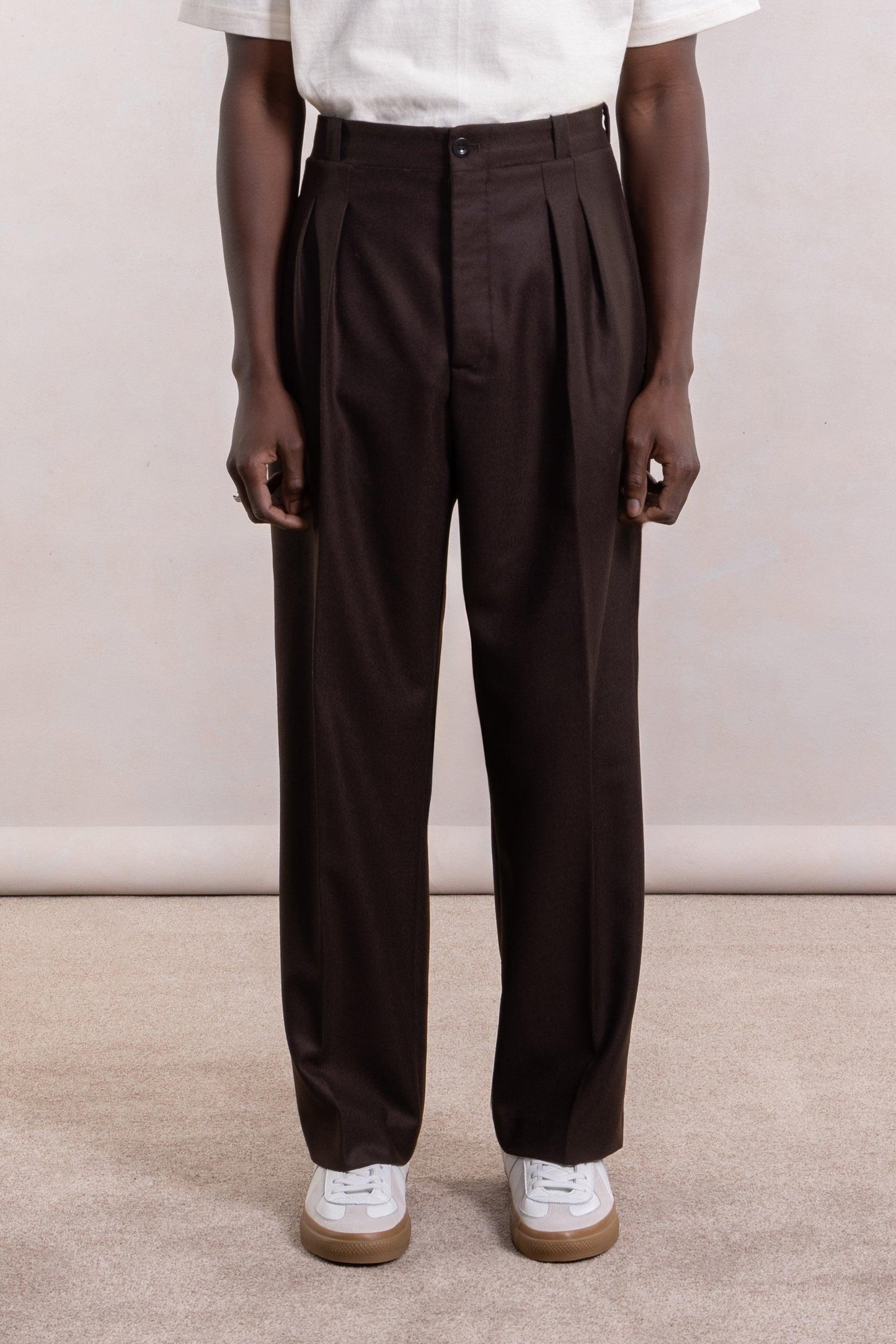 Pantalon French Military - Laine Marron