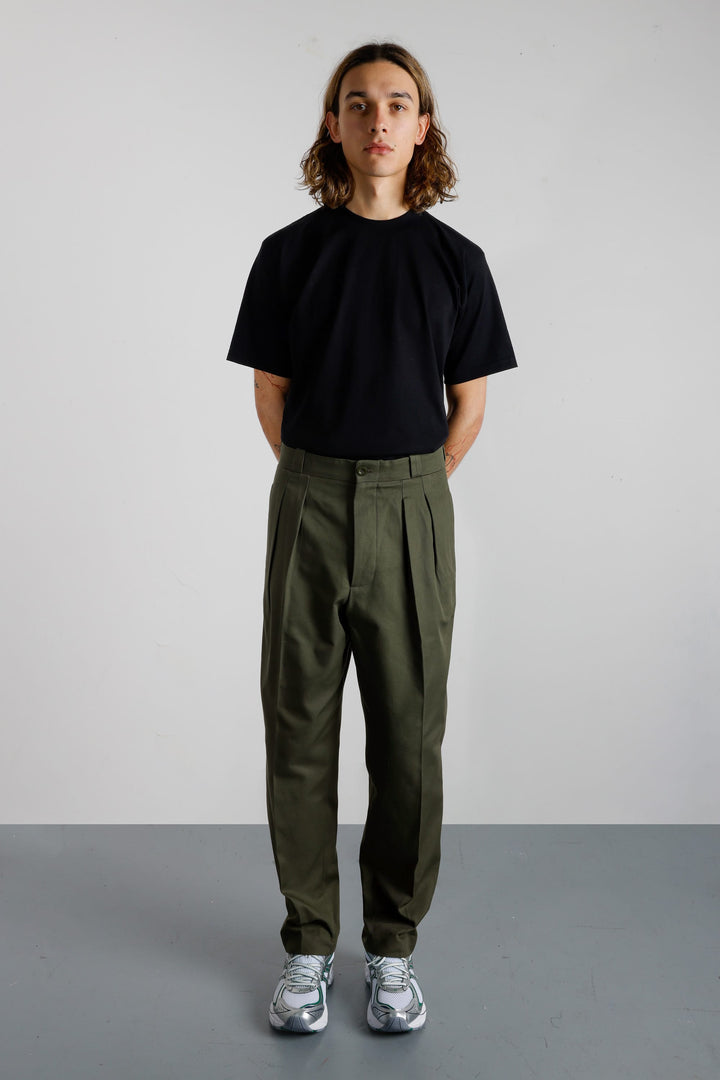 French Military Pants - Olive Cotton
