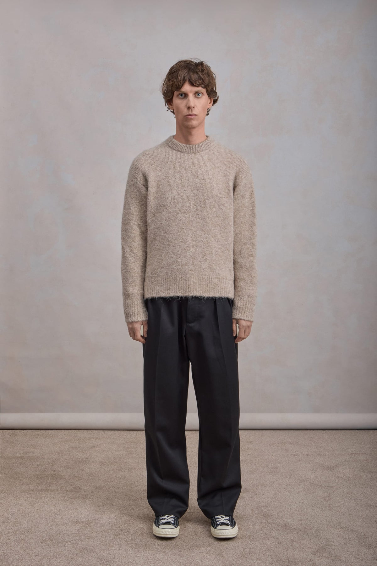 Alpaca Sweater - Beige Chiné