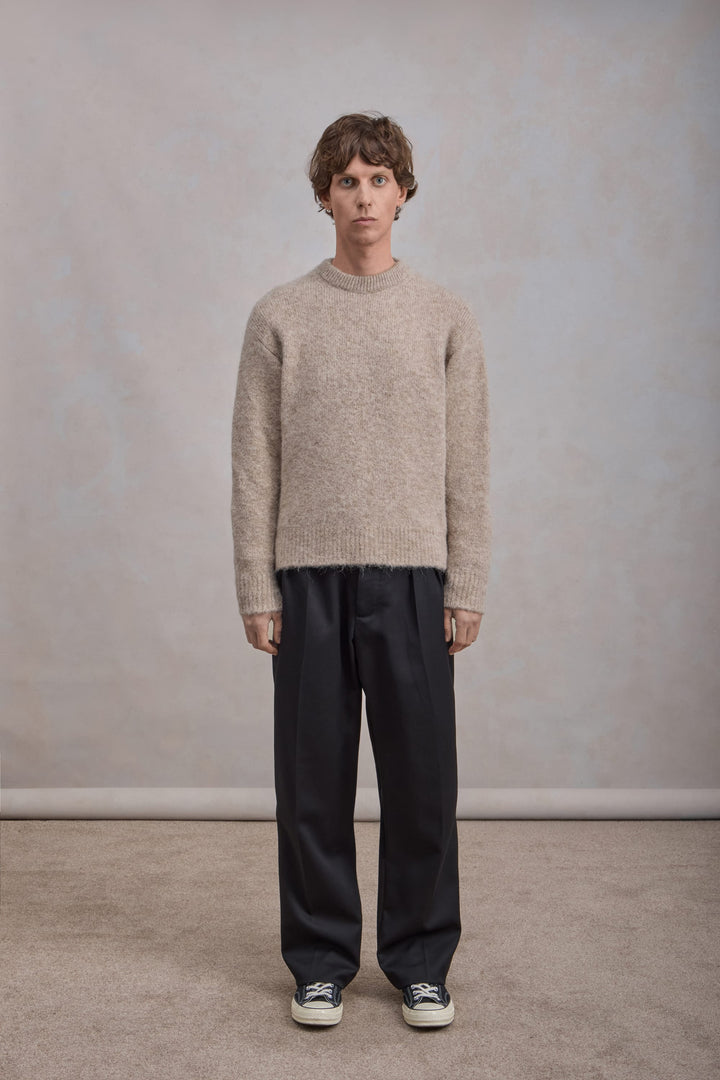 Alpaca Sweater - Beige Melange
