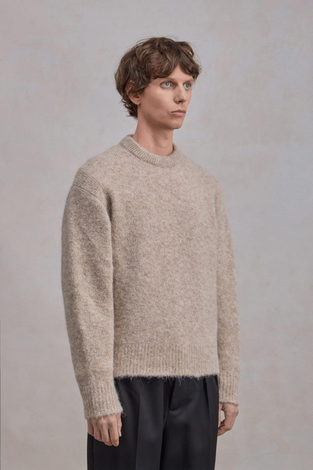 Alpaca Sweater - Beige Chiné