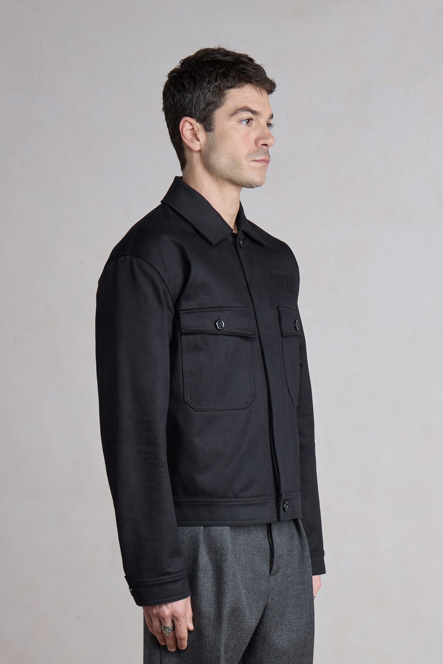 Pumpist Jacket - Satin de coton Noir