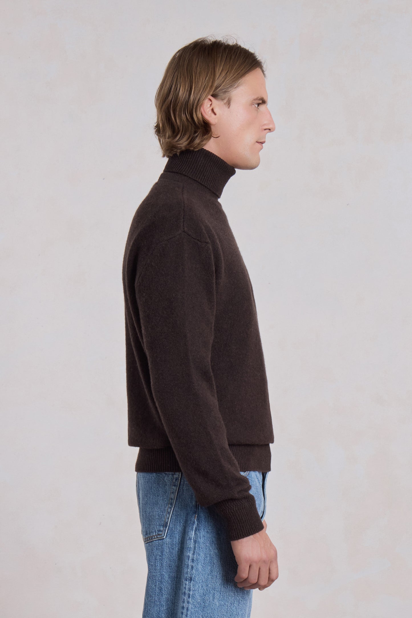 Relaxed Cashmere Turtleneck - Brown