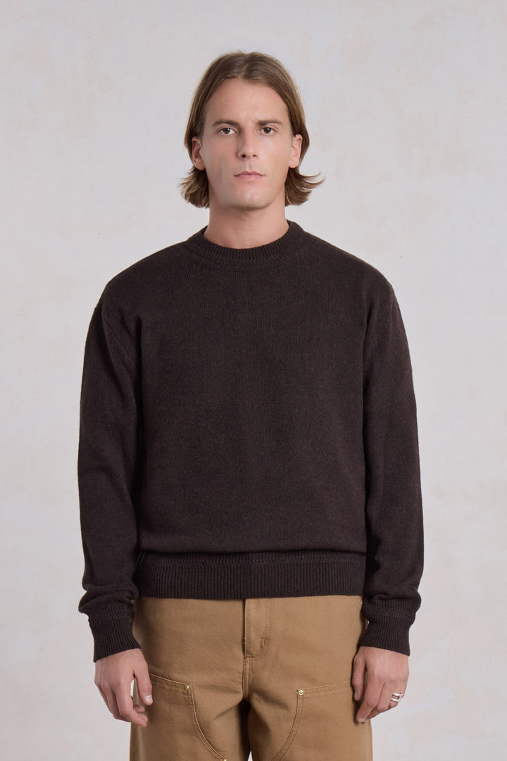 Relaxed Cashmere Crewneck - Brown