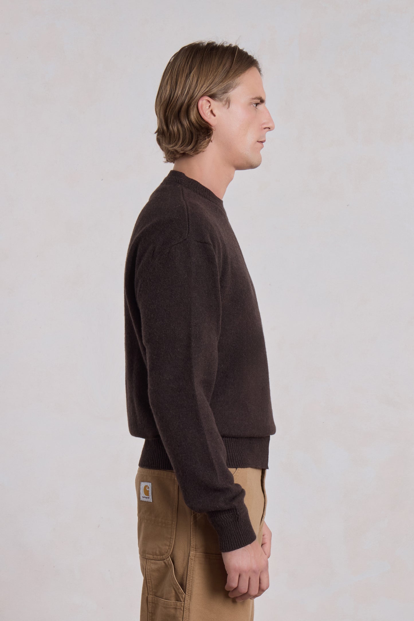 Relaxed Cashmere Crewneck - Brown