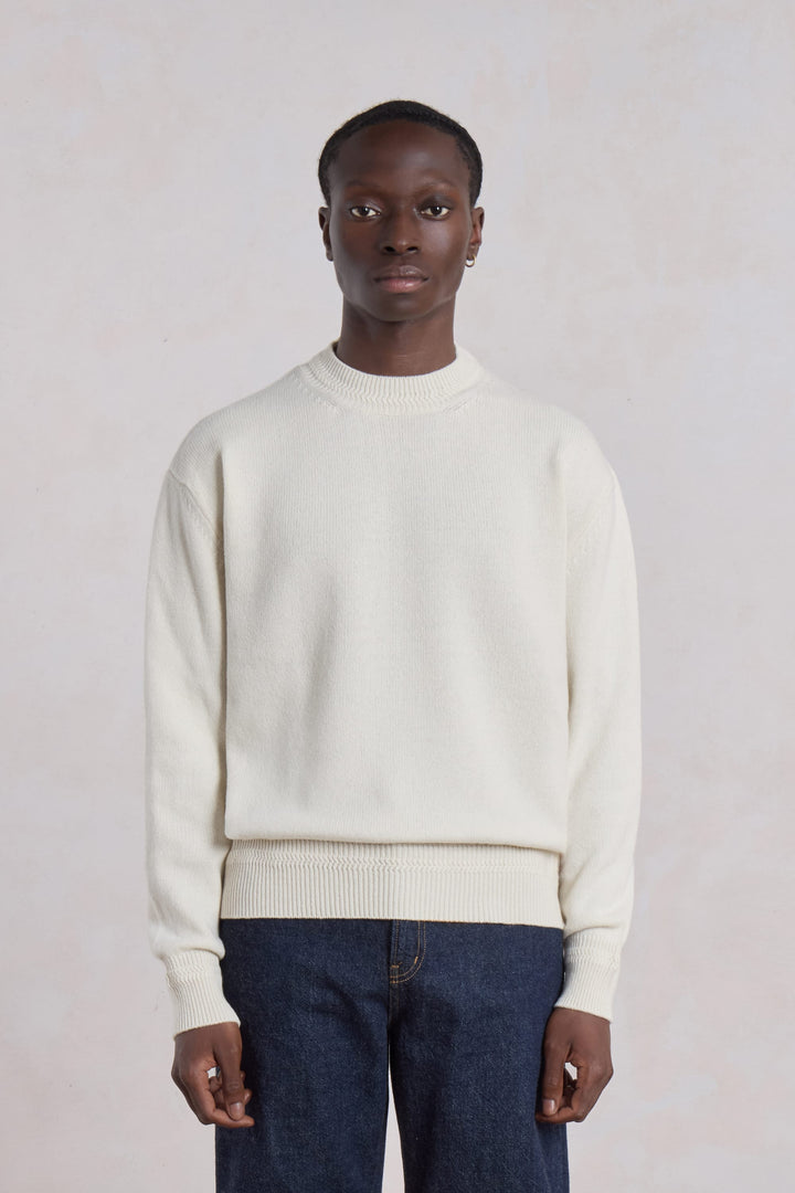 Relaxed Cashmere Crewneck - Ecru