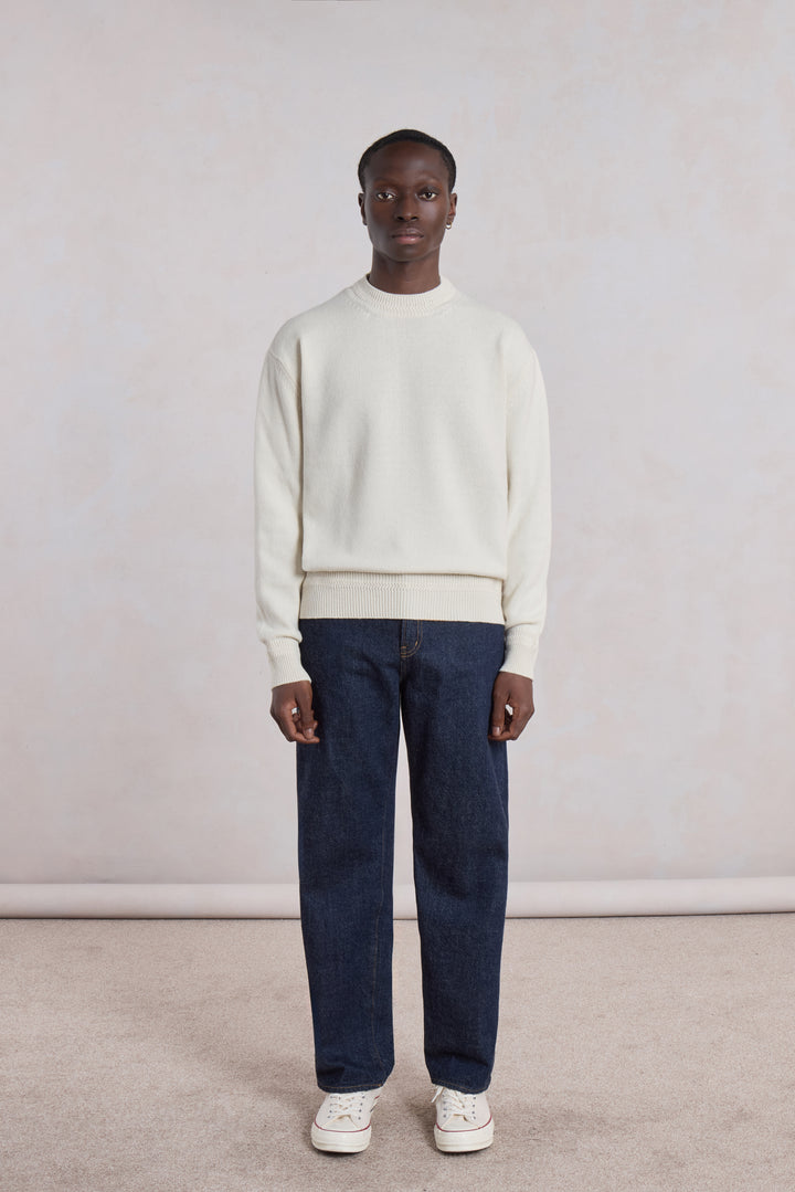 Relaxed Cashmere Crewneck – Ecru