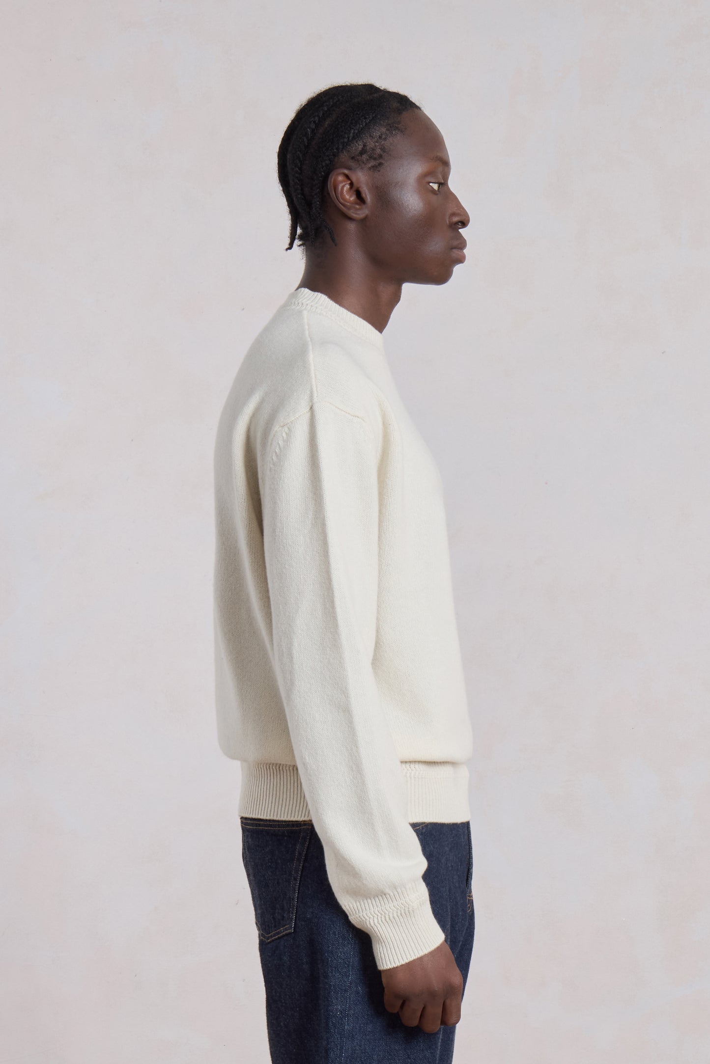 Relaxed Cashmere Crewneck – Ecru