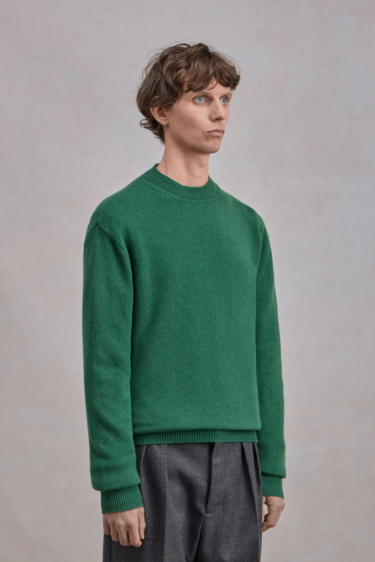 Relaxed Cashmere Crewneck - Green