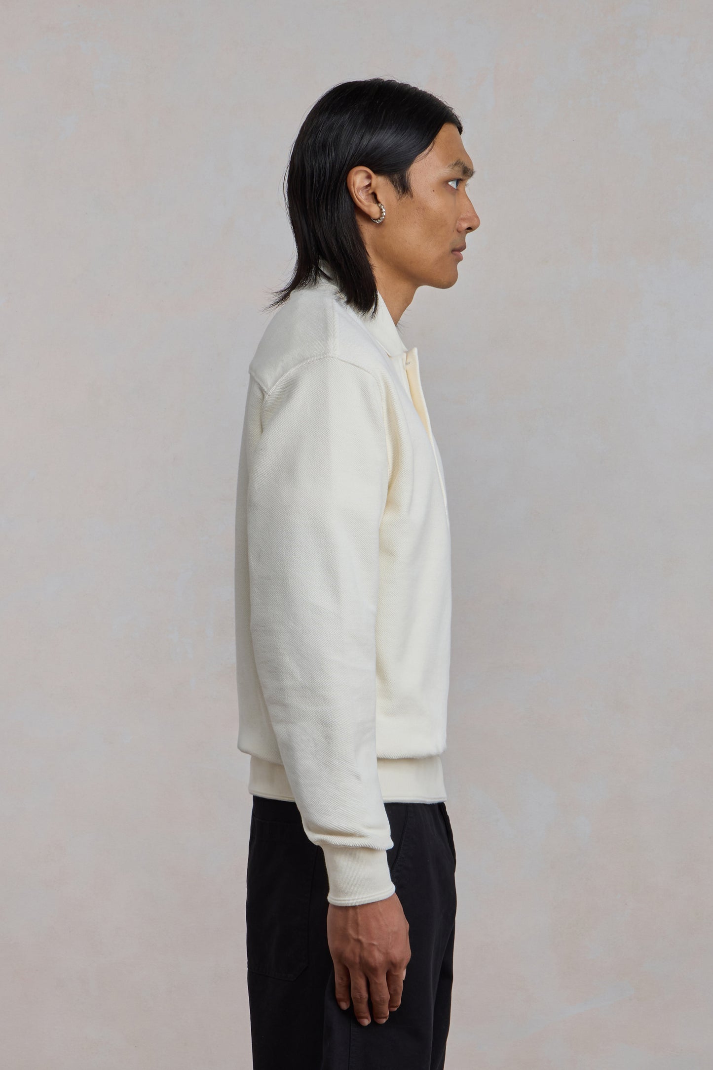 Reversed Polo Sweatshirt - Natural