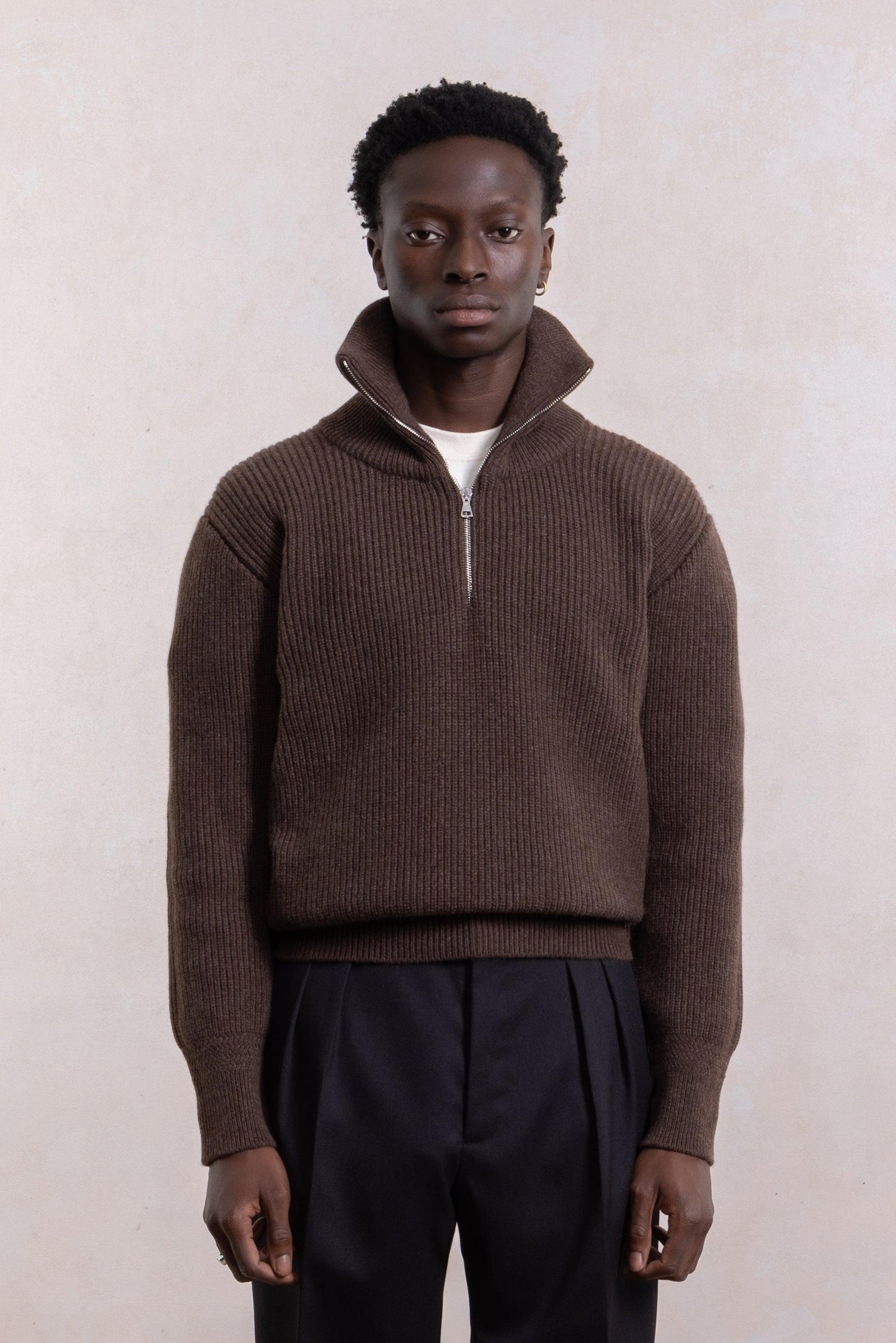 Lambswool Sailor Sweater - Brown