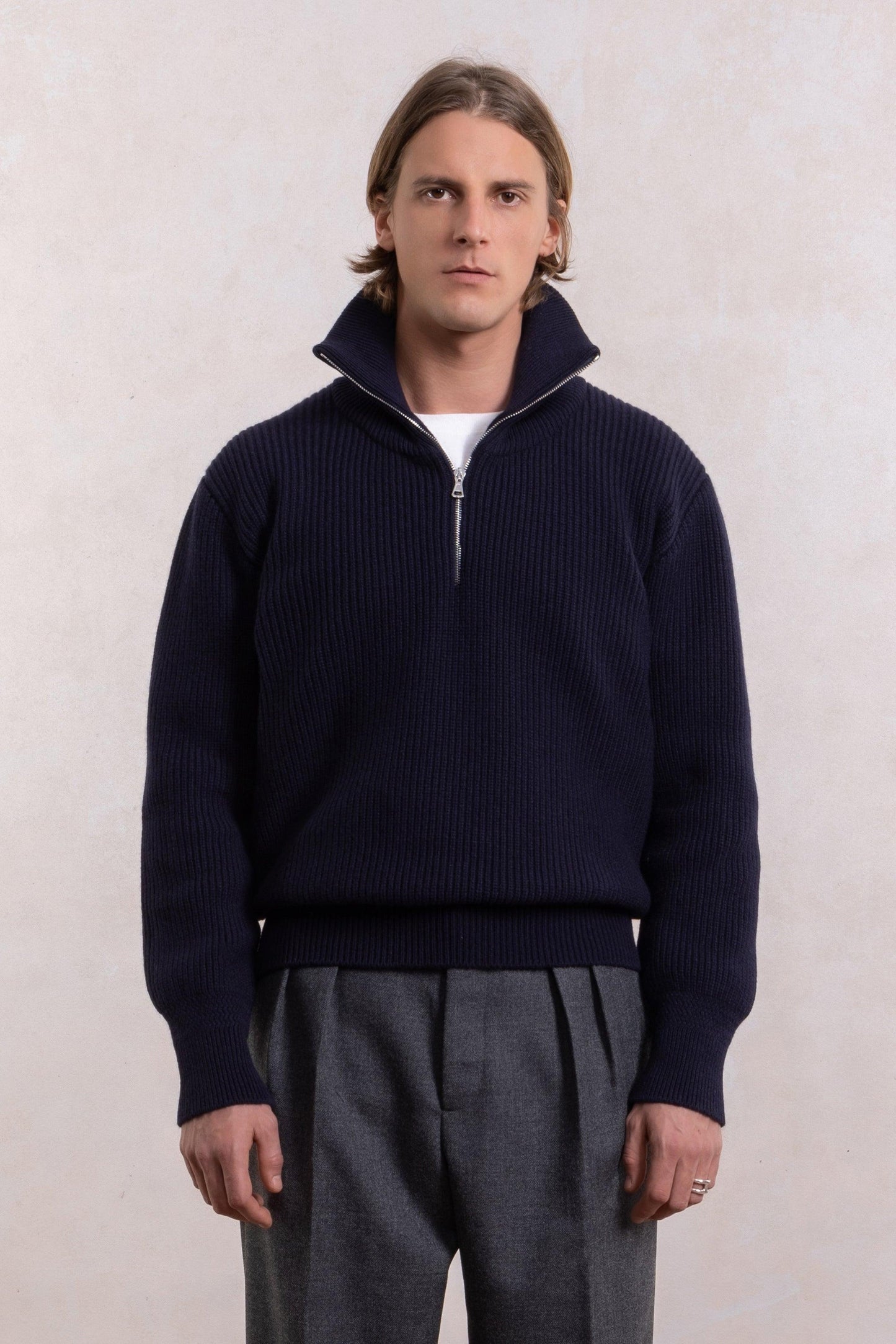 Lambswool Sailor Sweater - Navy