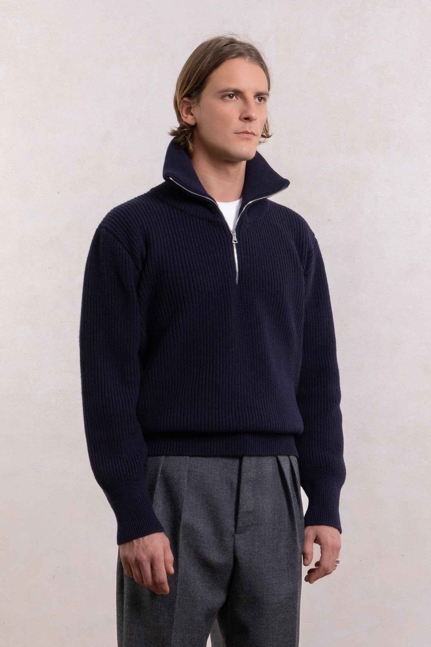 Lambswool Sailor Sweater - Navy