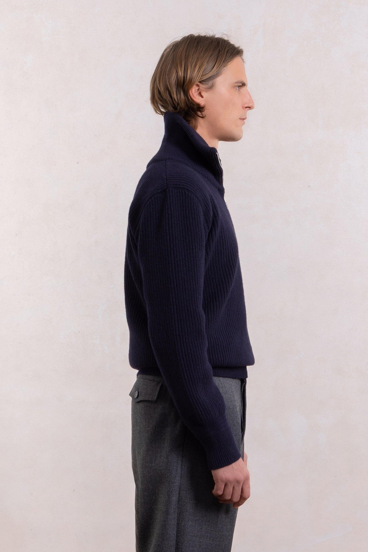 Lambswool Sailor Sweater - Navy