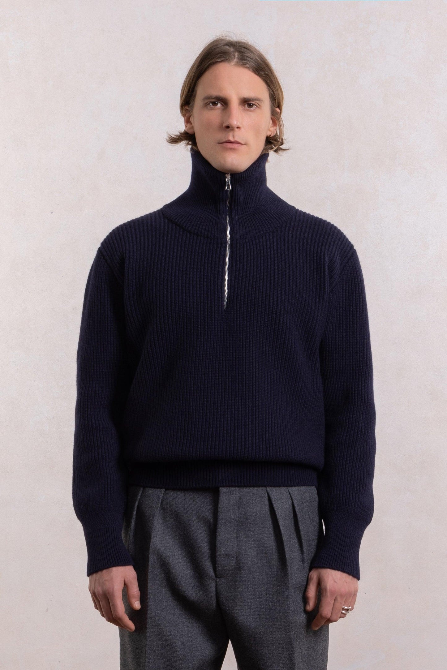 Lambswool Sailor Sweater - Navy