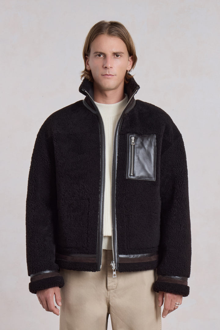 Reversible Shearling Jacket - Marron foncé