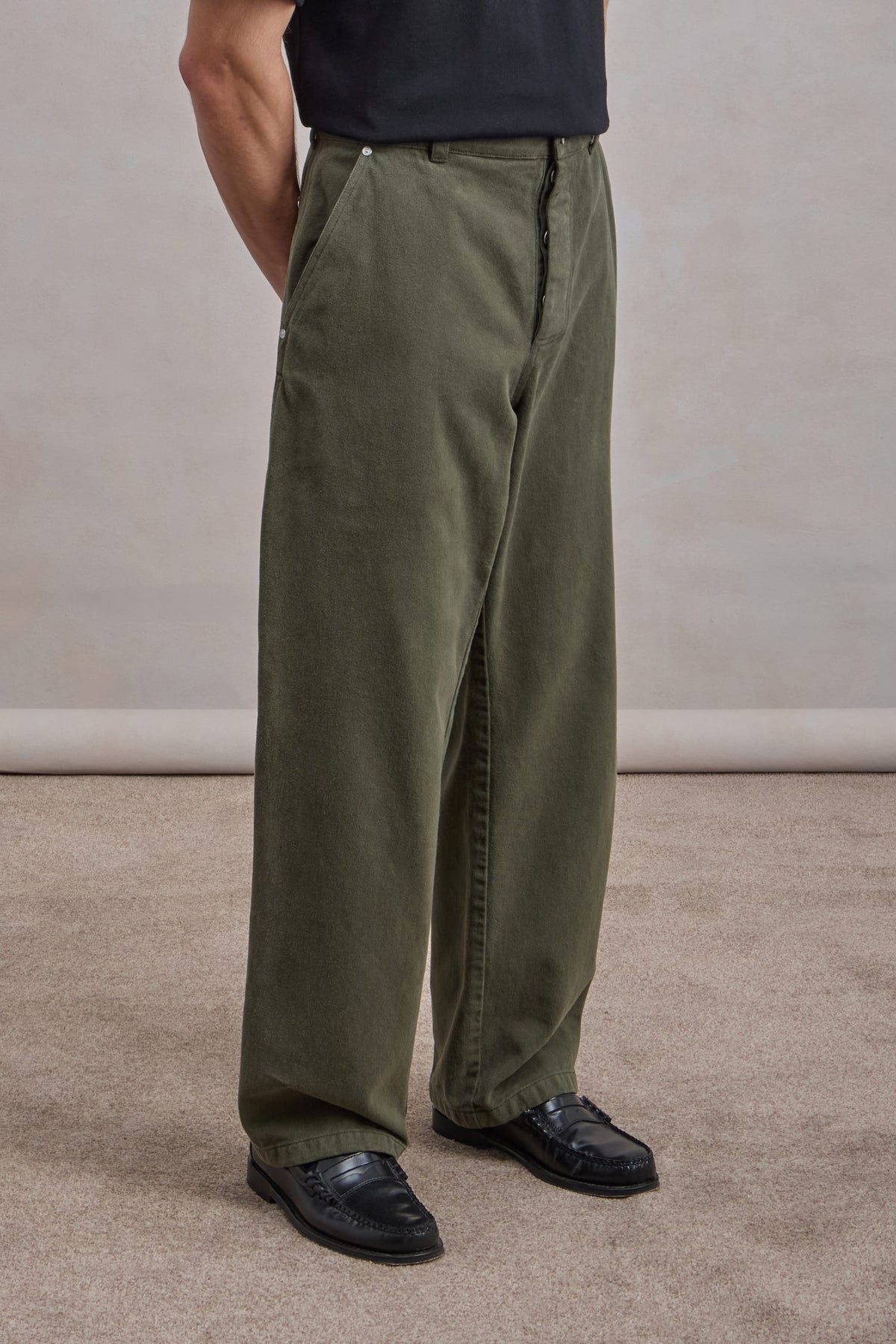 Pantalon Soft Single Knee - Vert Foncé