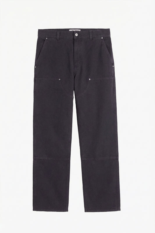 Pantalon Soft Double Knee - Twill de coton 'Peached' Anthracite